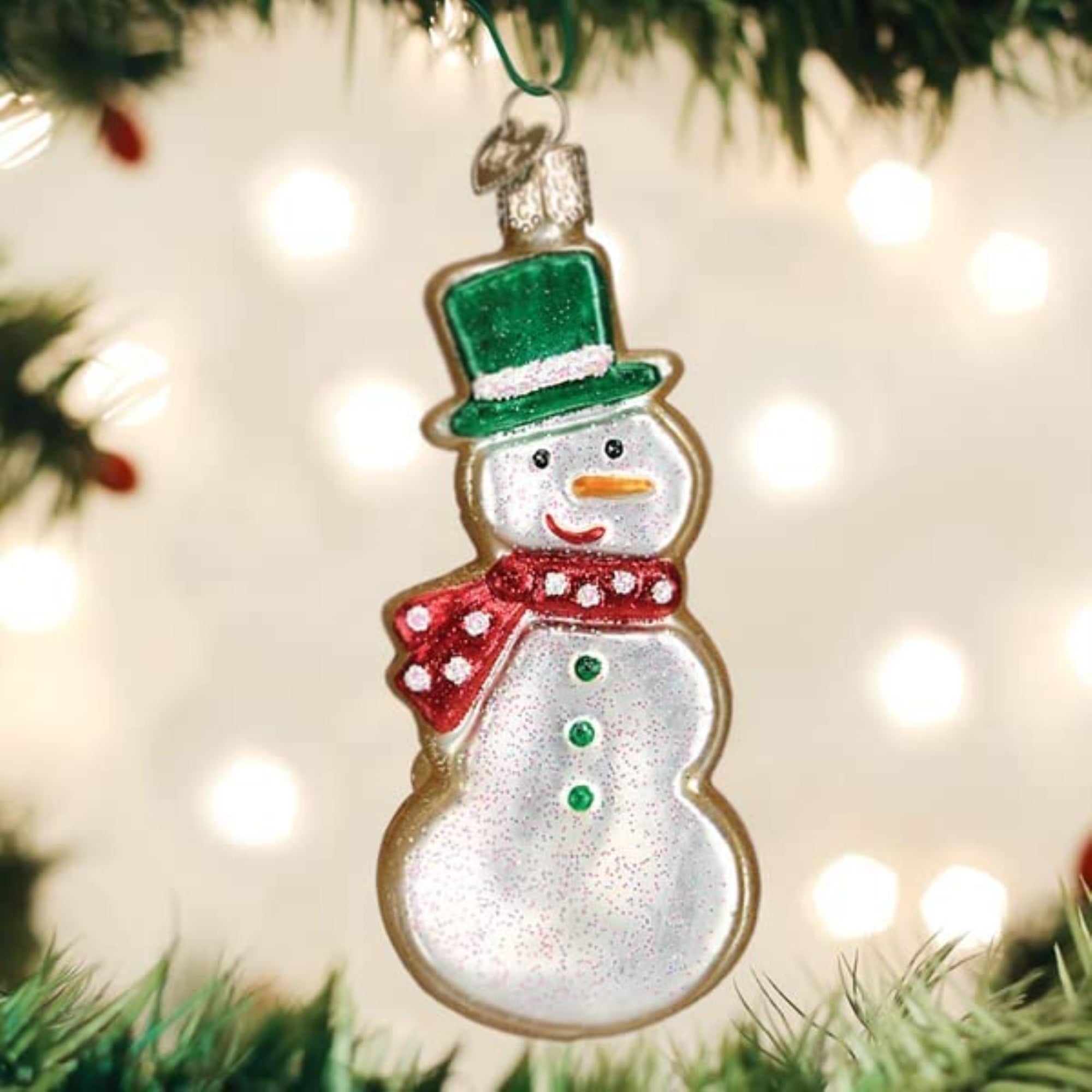 Old World Christmas Glass Blown Tree Ornament, Snowman Sugar Cookie