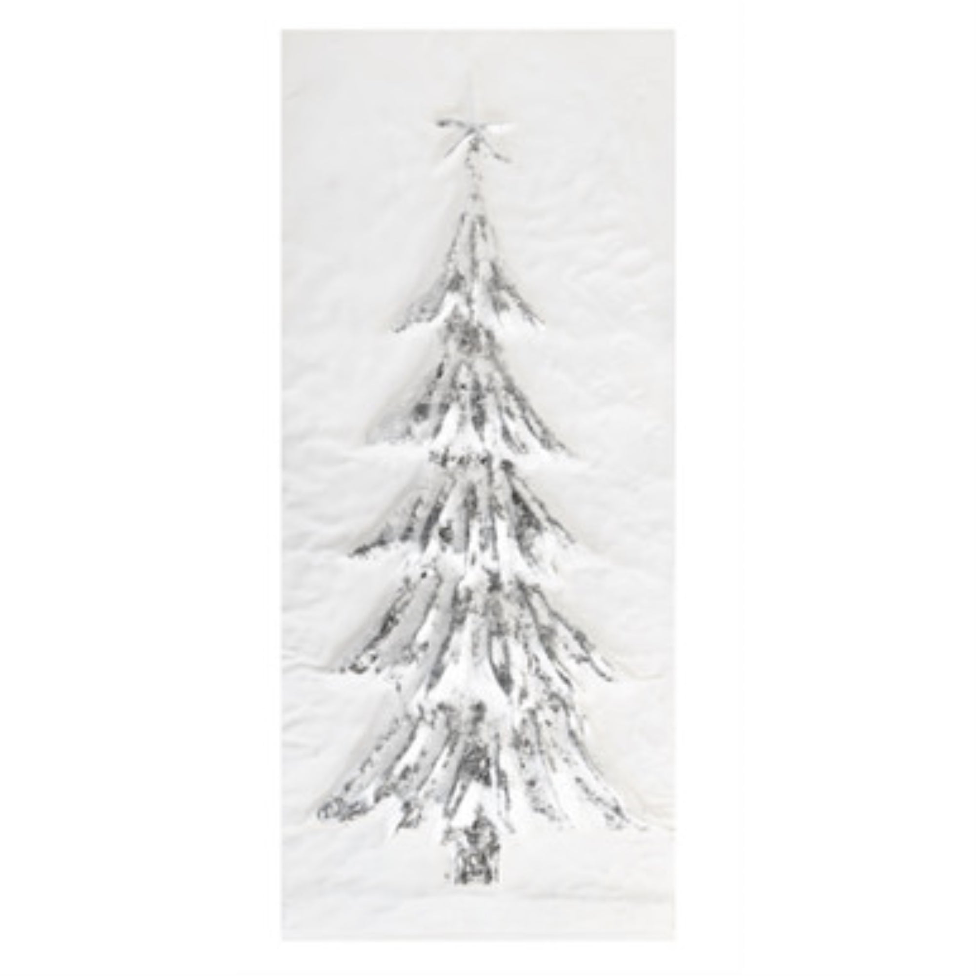 Ganz White with Silver Embossed Christmas Tree Wall Décor