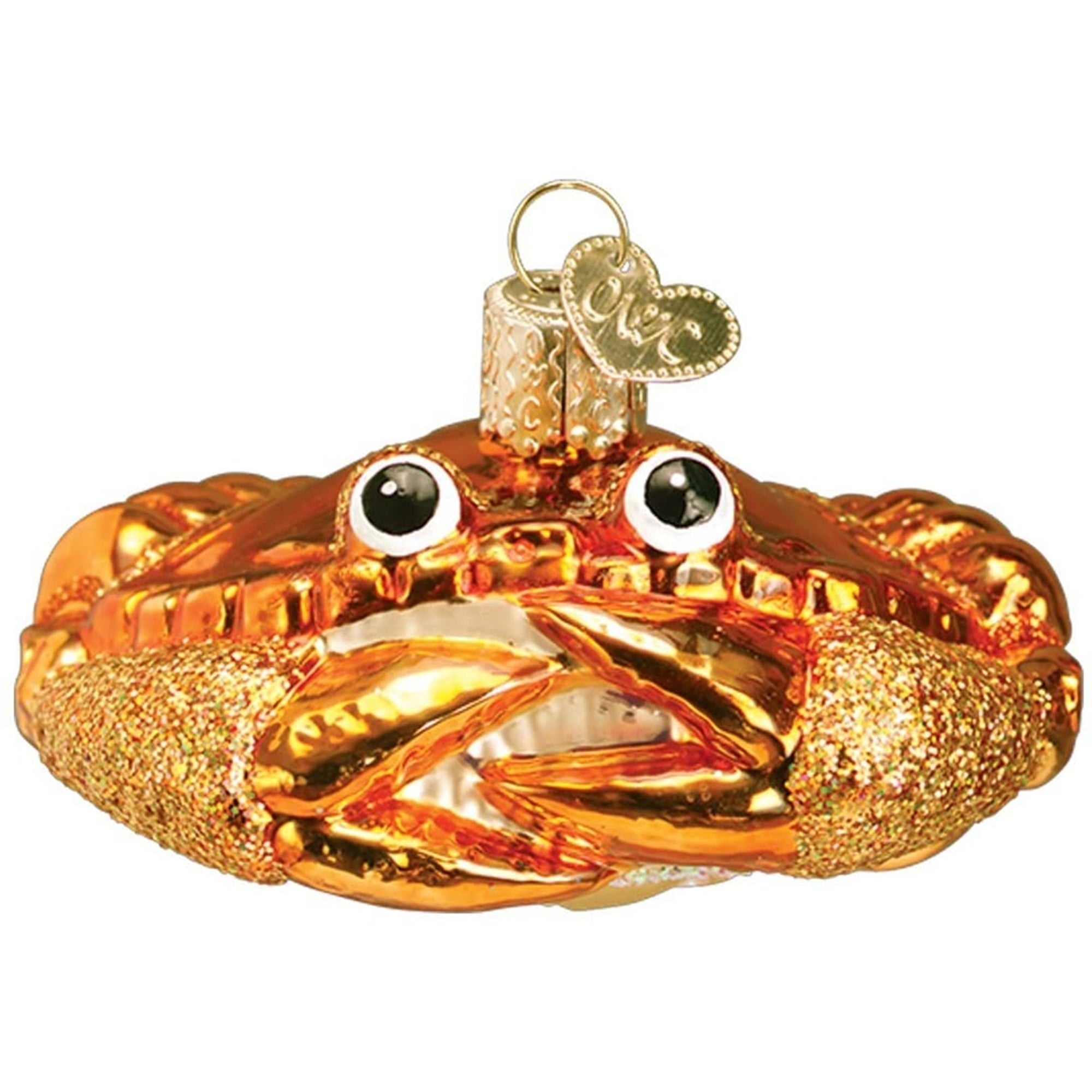 Old World Christmas Blown Glass Christmas Ornament, Crab Louie