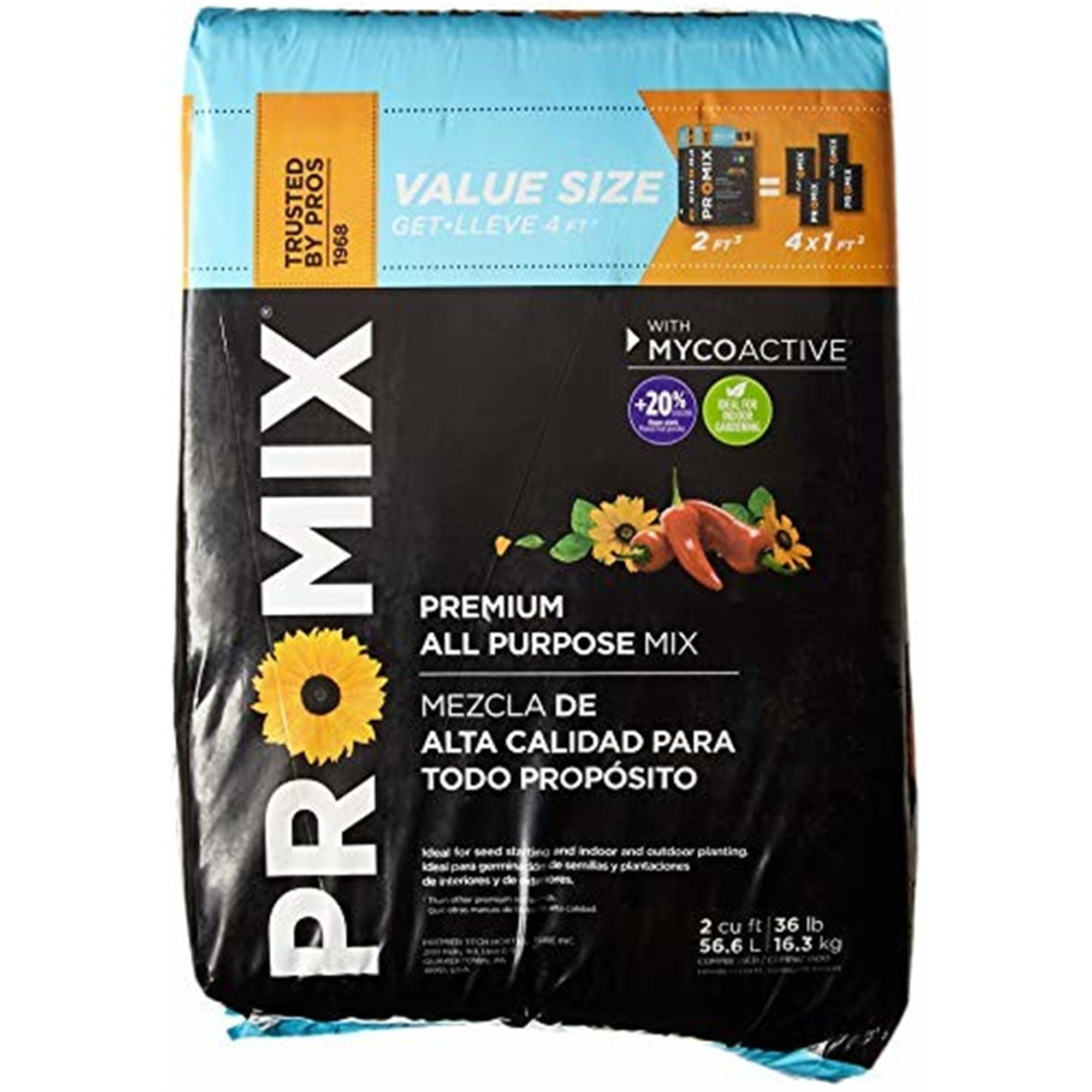 Premier Horticulture PRO-MIX Premium All Purpose MYCOACTIVE Mix, 2 CU FT