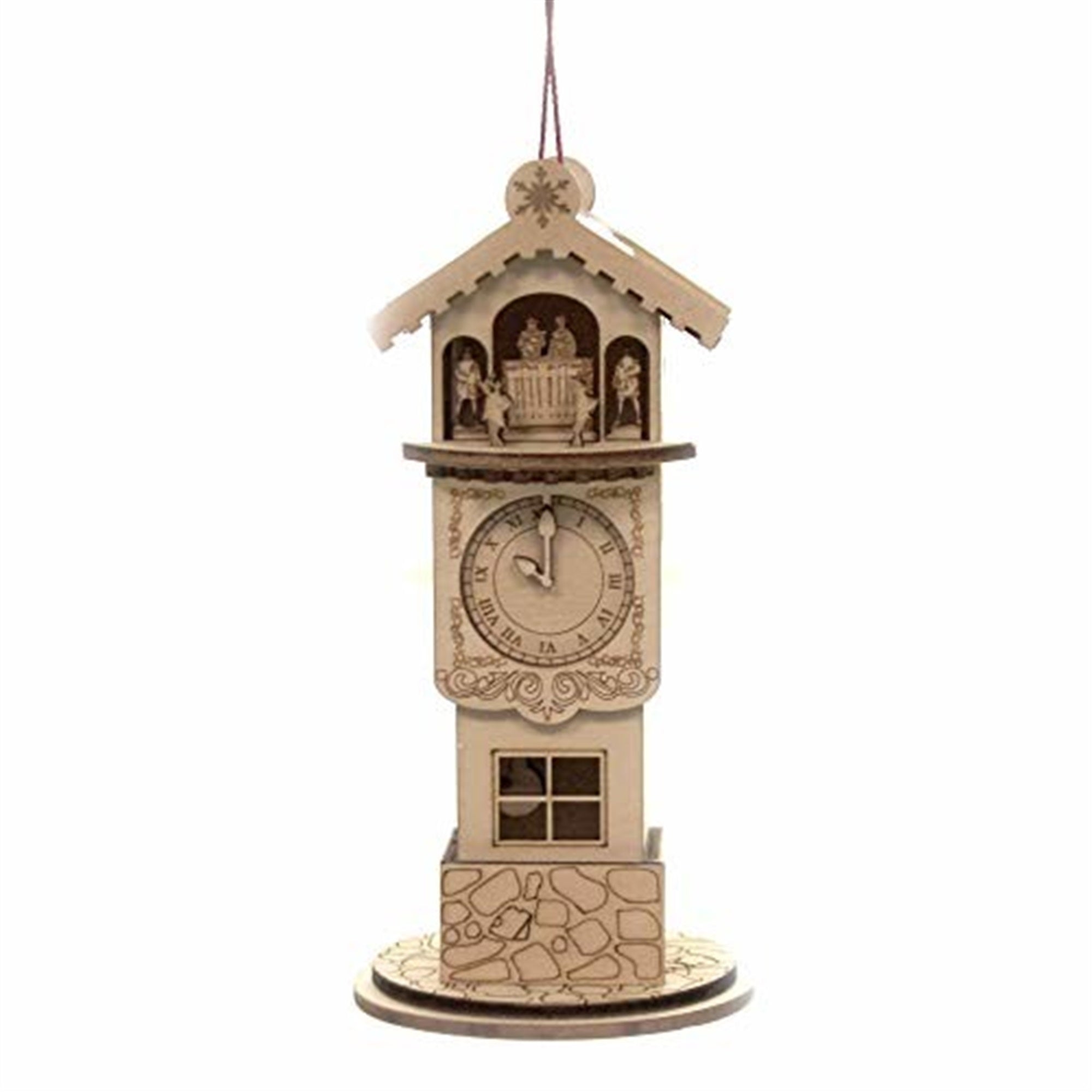 Old World Christmas Ginger Clock Tower Ornament