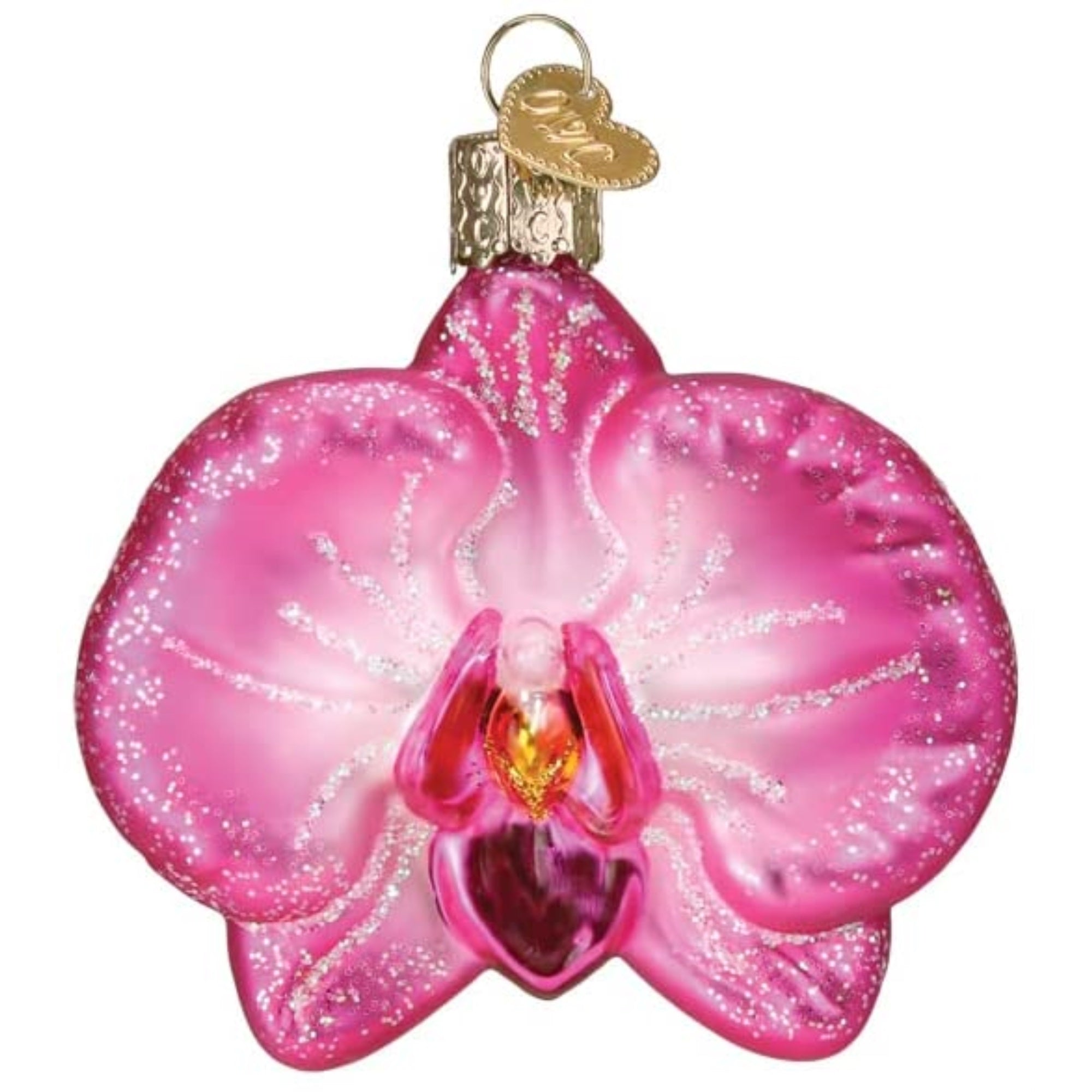 Old World Christmas Blown Glass Christmas Ornament, Orchid