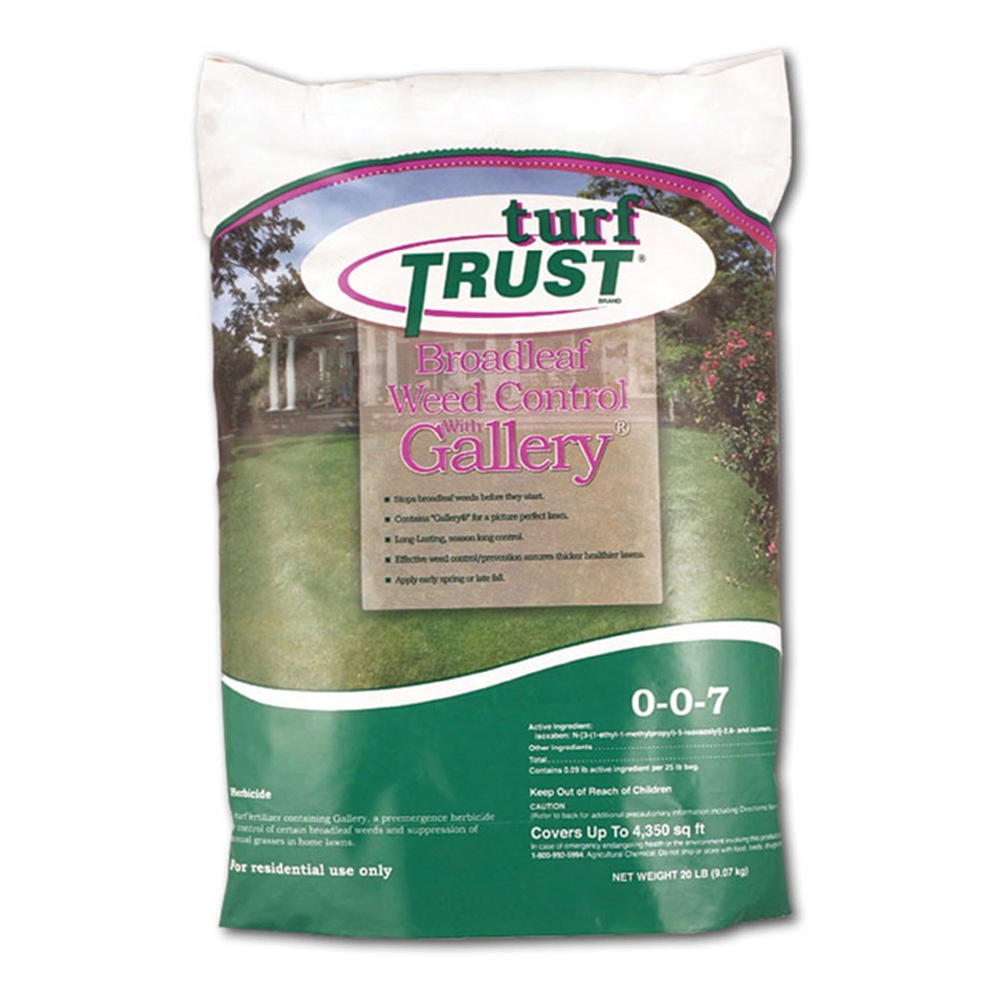 Turf Trust Broadleaf Weed Control with Gallery, 20 lb