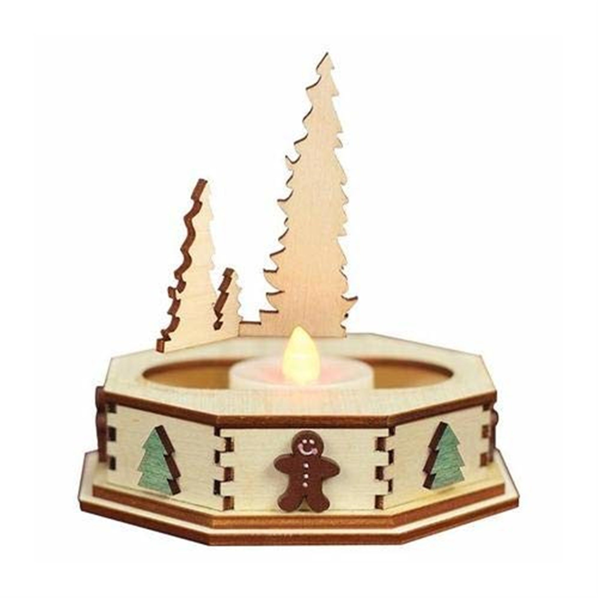 Old World Christmas Trees Tealight Display, Multi