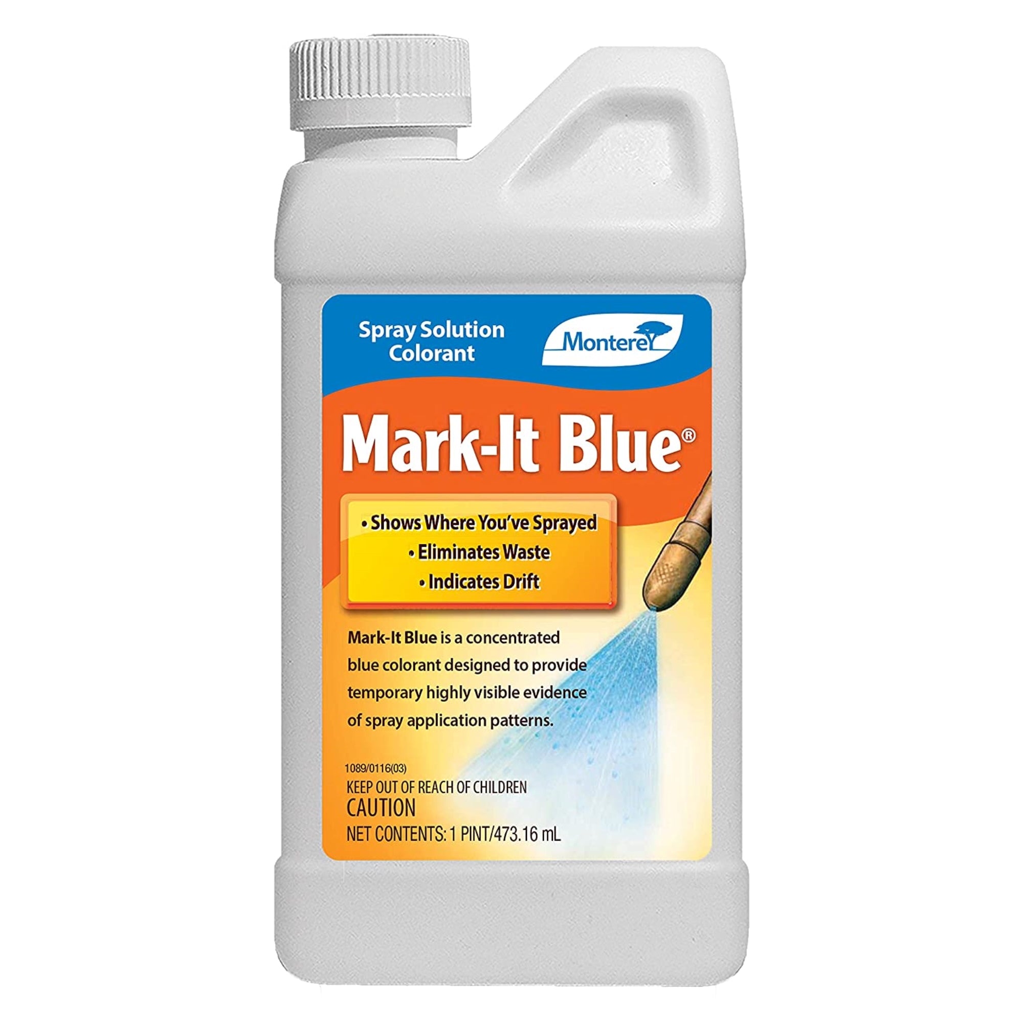 Monterey Mark-It Blue Spray Solution Colorant Chemical Marker Dye, 16 fl oz