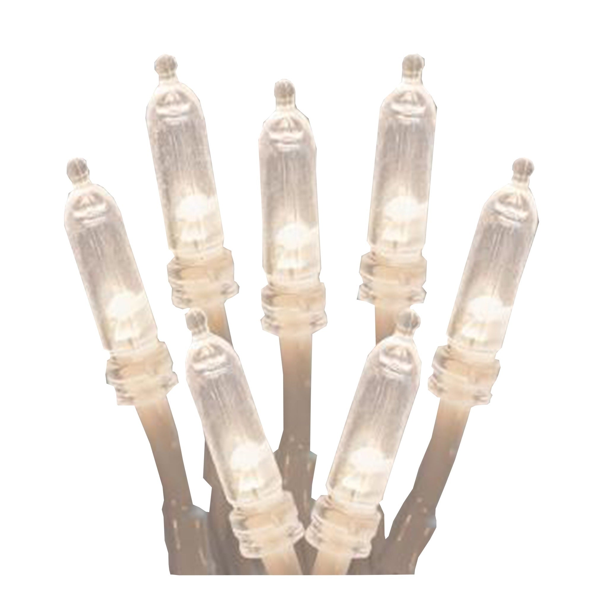 ProductWorks 8-Function 300 Mini Bulb LED Light String, Cool White, 60-Feet