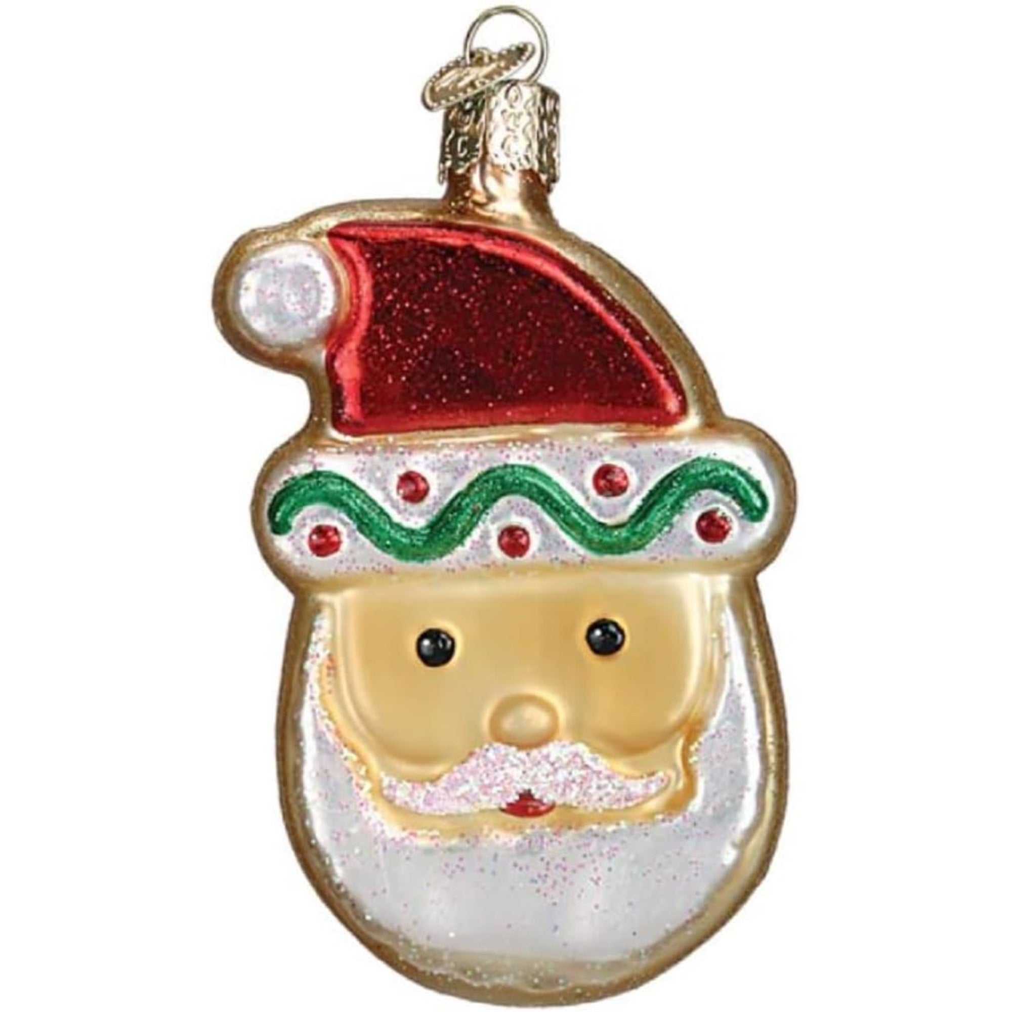 Old World Christmas Santa Sugar Cookie Glass Blown Ornament for Christmas Tree