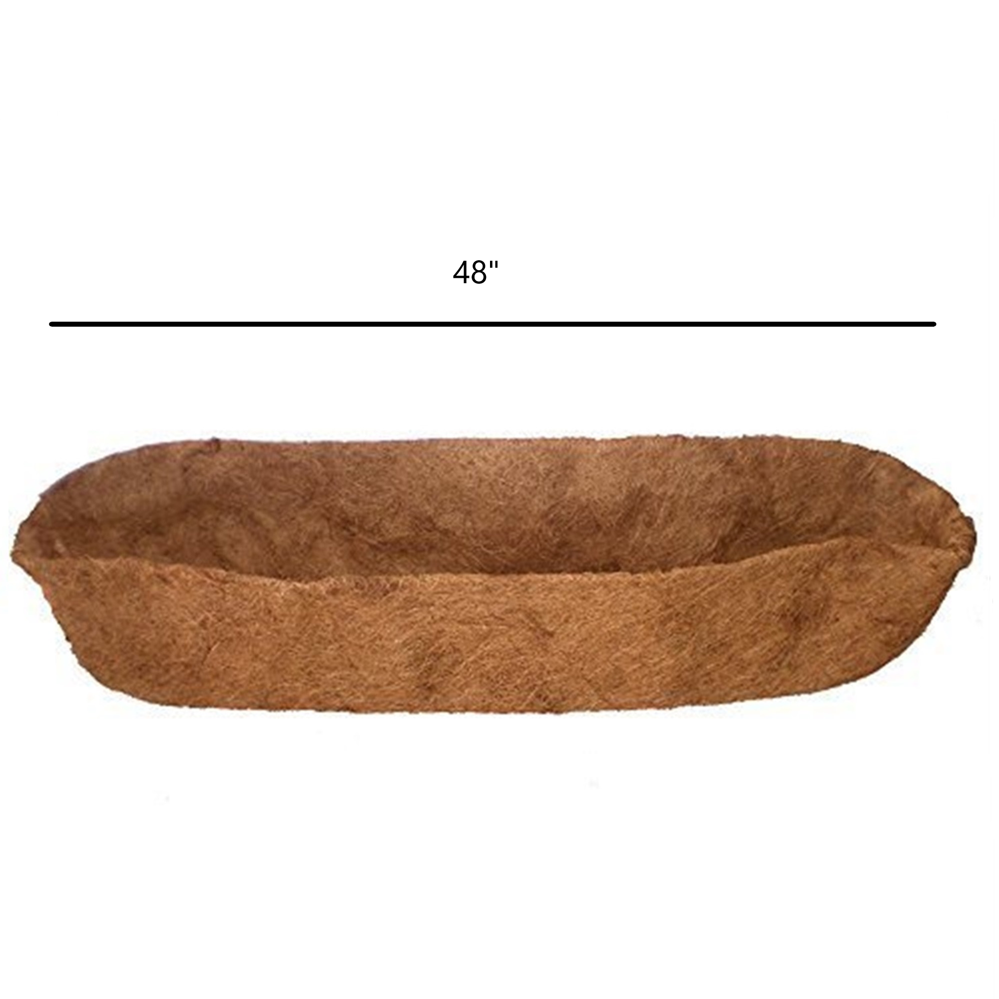 Grower Select Source Skill Coconut Arts Growers Select Forge Trough Shaped Coco Liner, 48"