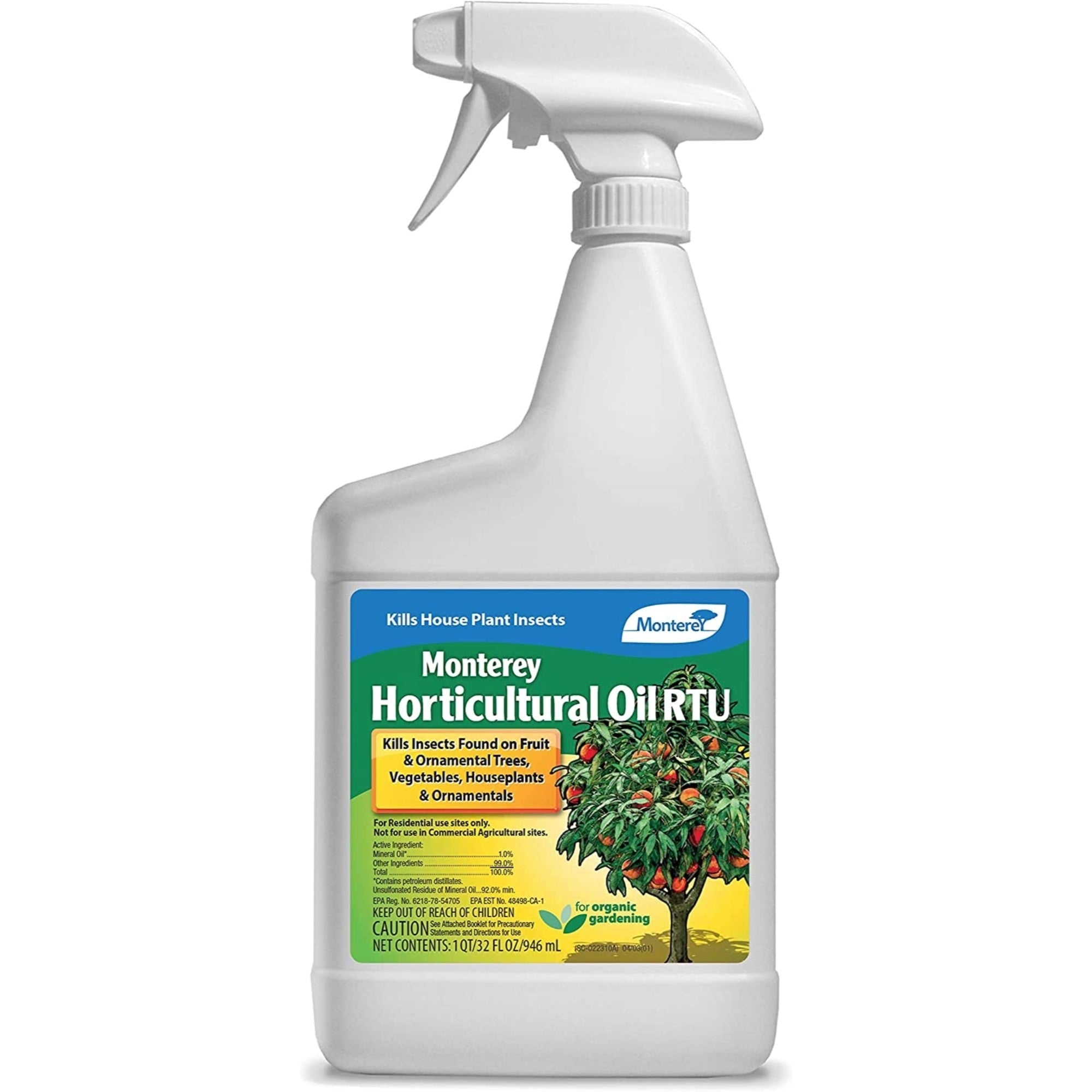 Monterey Horticultural Oil Fungicide, Insecticide & Miticide Ready To Use, 32 oz