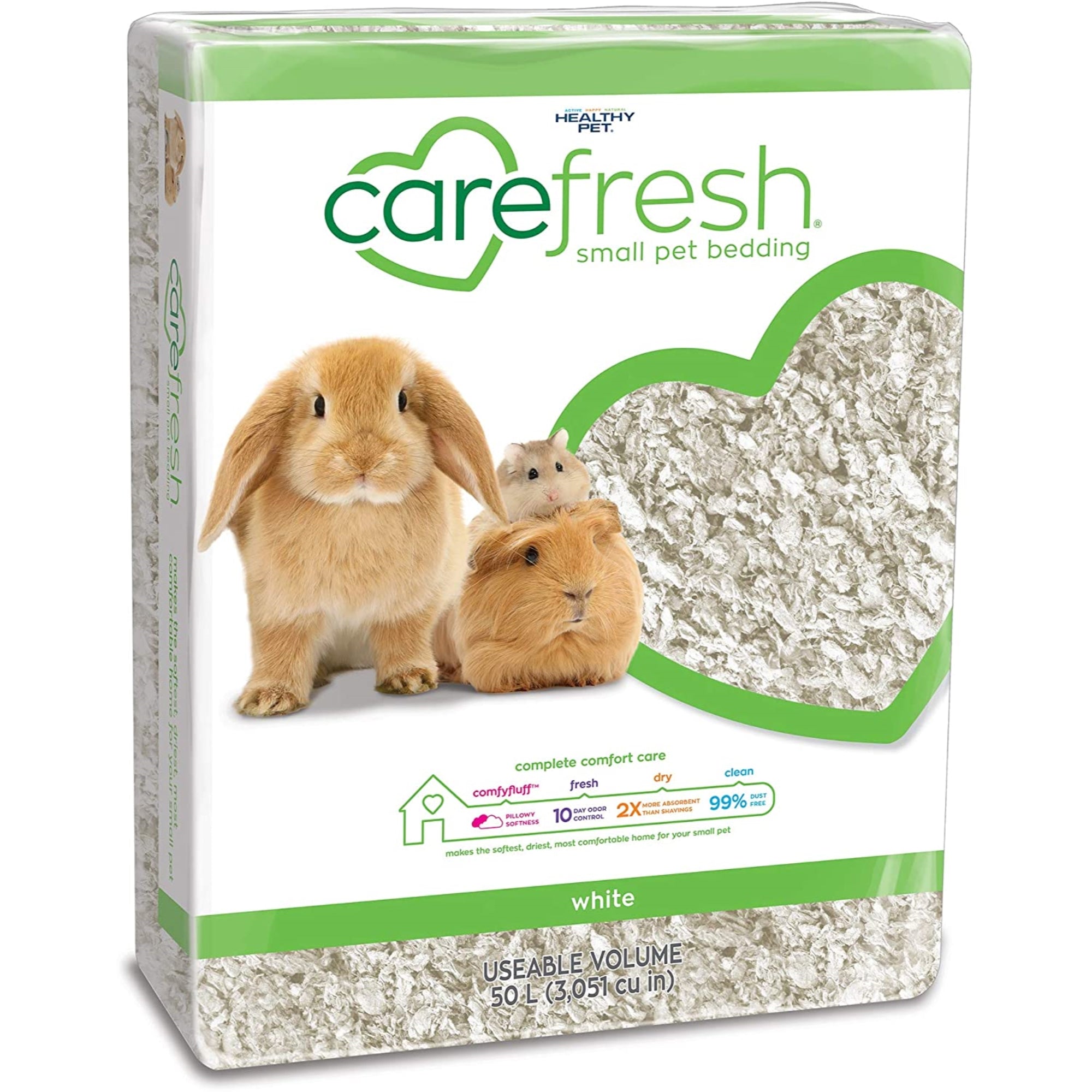 Healthy Pet Carefresh Ultra-Premium Small Pet Soft Bedding, White 50 L