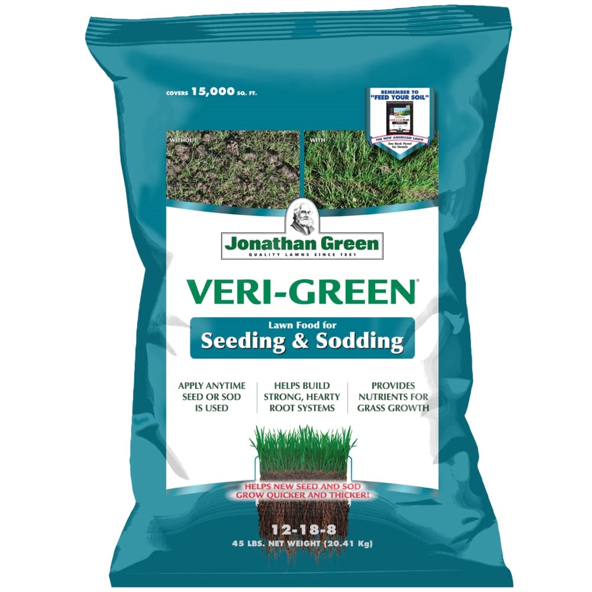 Jonathan Green Grass Seed & Fertilizer Bundle for Sunny Lawn - 15,000 sq ft