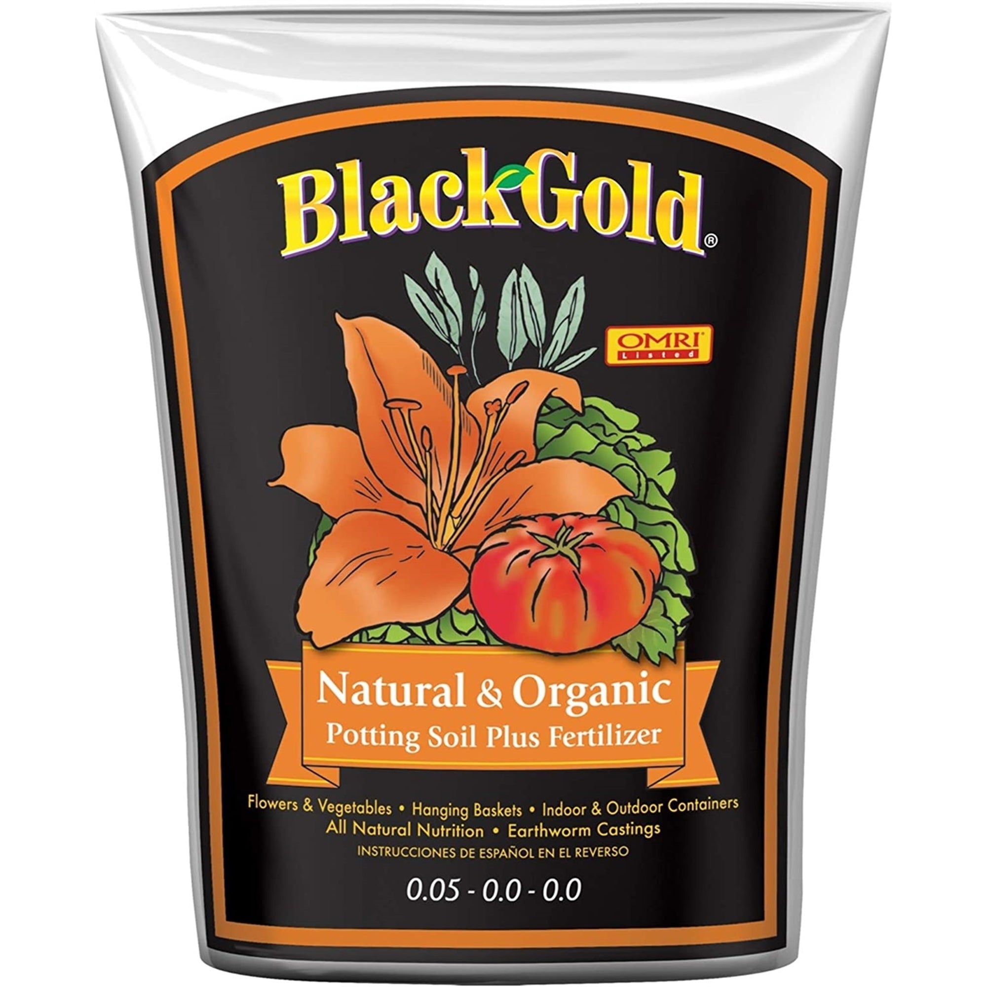 Black Gold Natural and Organic Potting Soil Plus Fertilizer