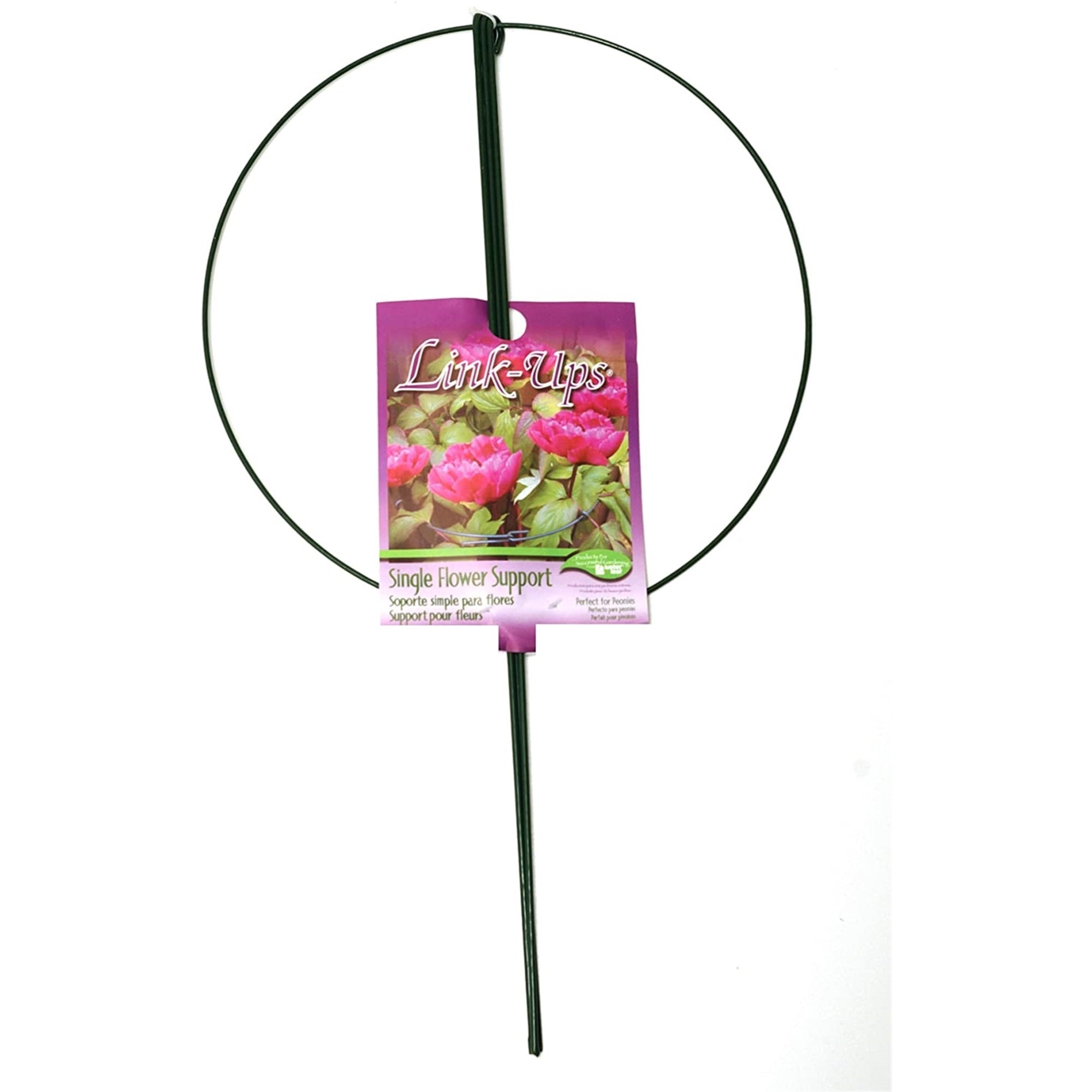 Luster Leaf Metal Flower Support, Green, 30 x 18-In.