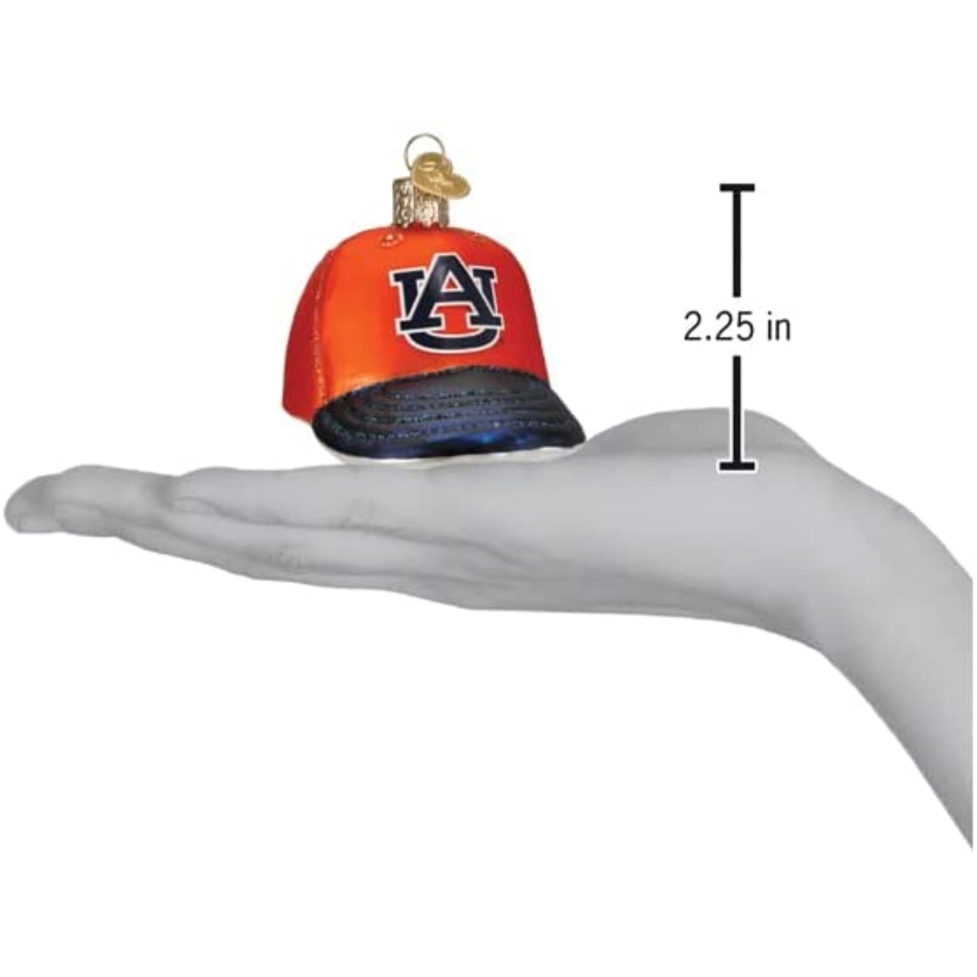 Old World Christmas Glass Blown Tree Ornament, Auburn Baseball Cap