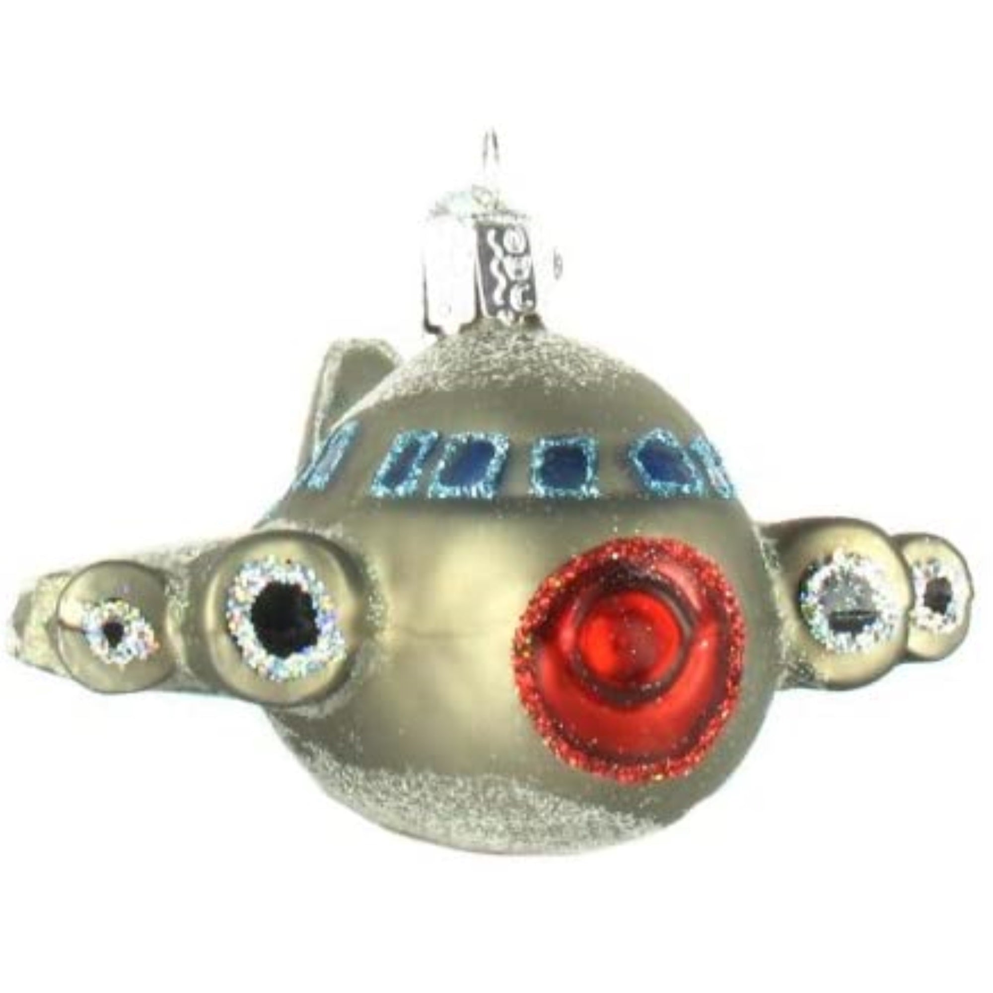 Old World Christmas Glass Blown Tree Ornament, Airplane