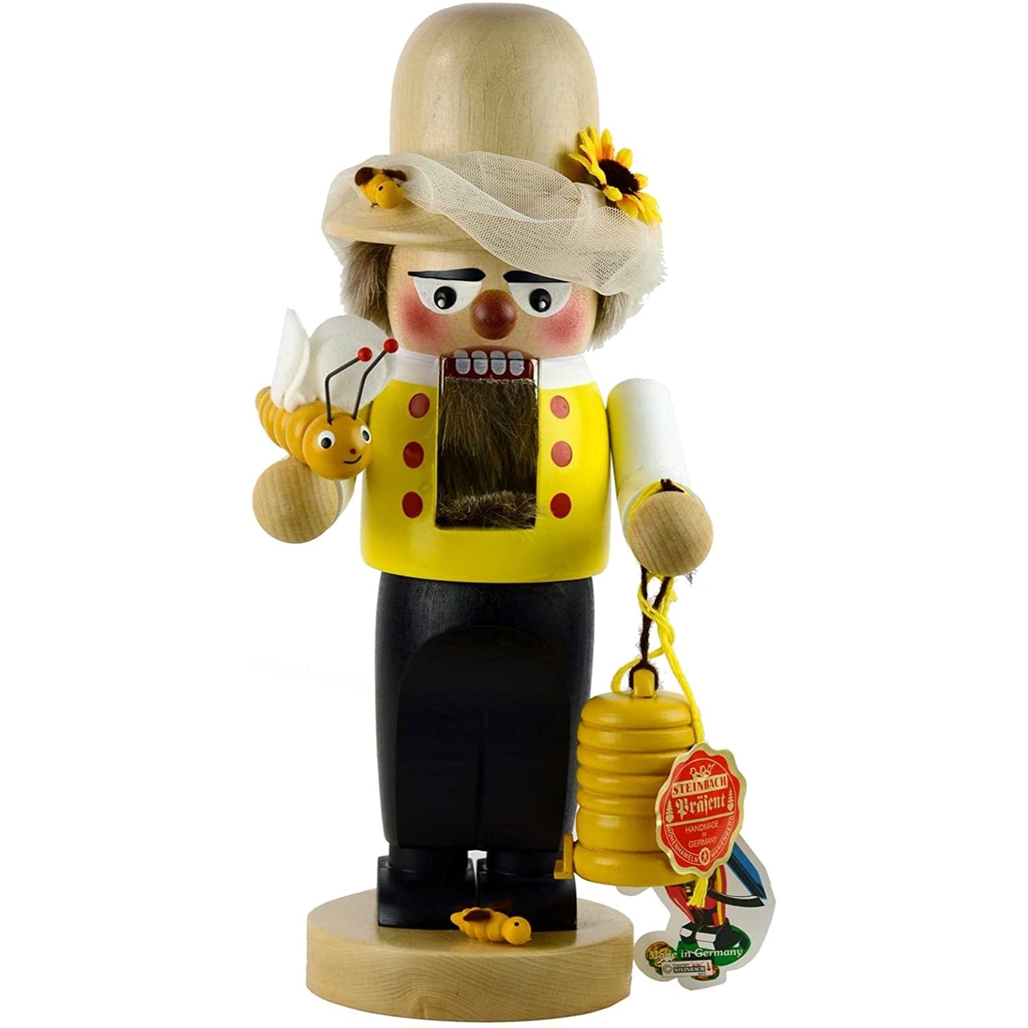 Kurt Adler Chubby Beekeeper Handmade Nutcracker Figurine, 11.5"