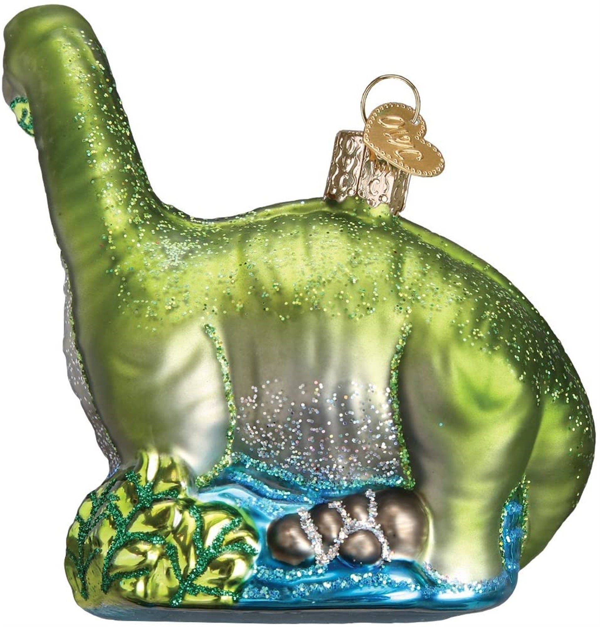Old World Christmas Glass Blown Brontosaurus Ornament