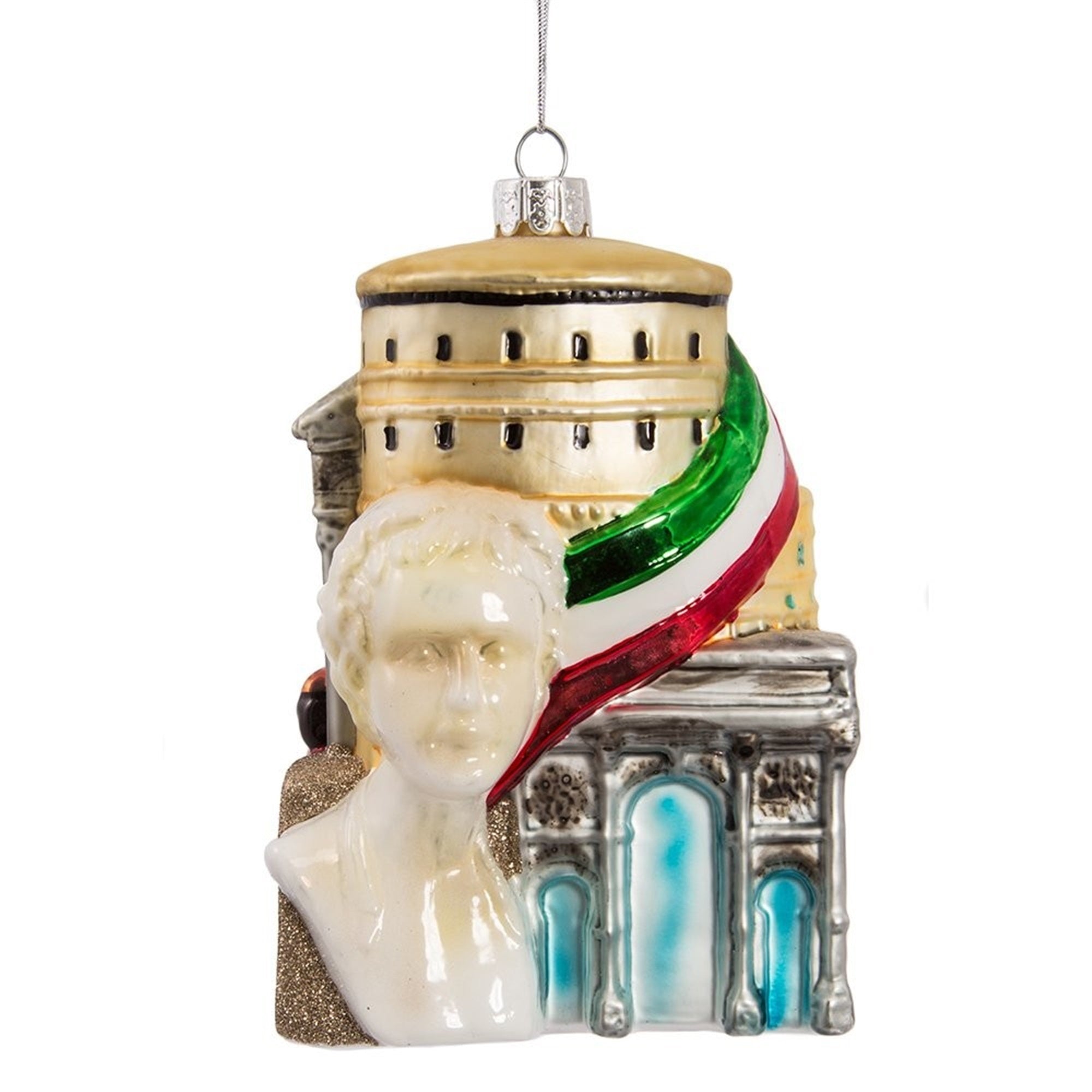 Kurt Adler Glass Rome Cityscape Ornament, 5"