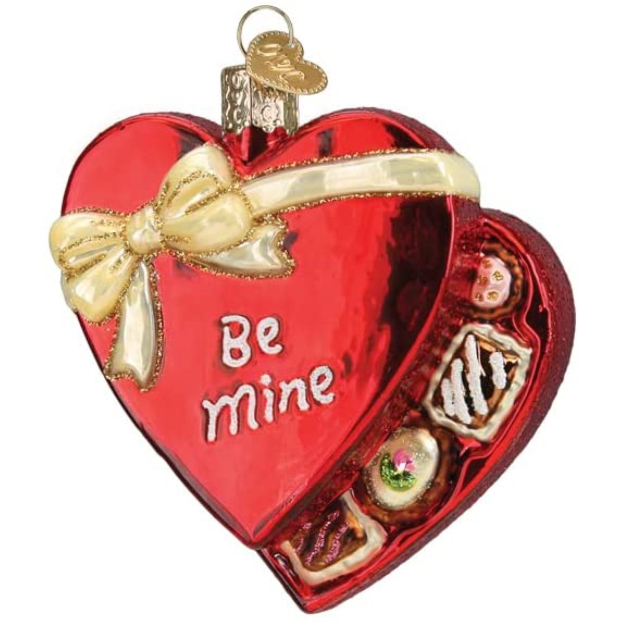 Old World Christmas Glass Blown Tree Ornament, Valentine Chocolates