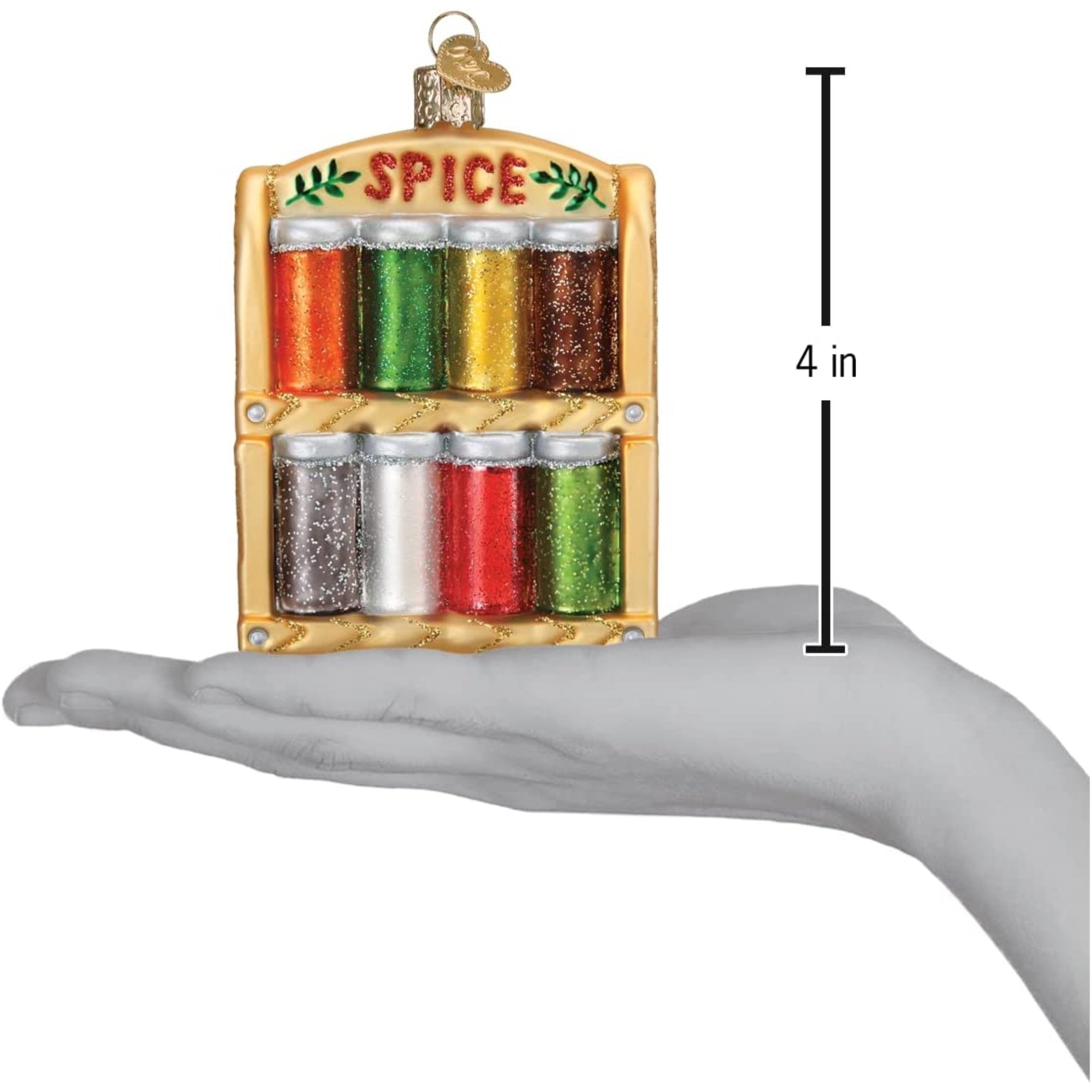 Old World Christmas Glass Blown Spice Rack Ornament, 4"