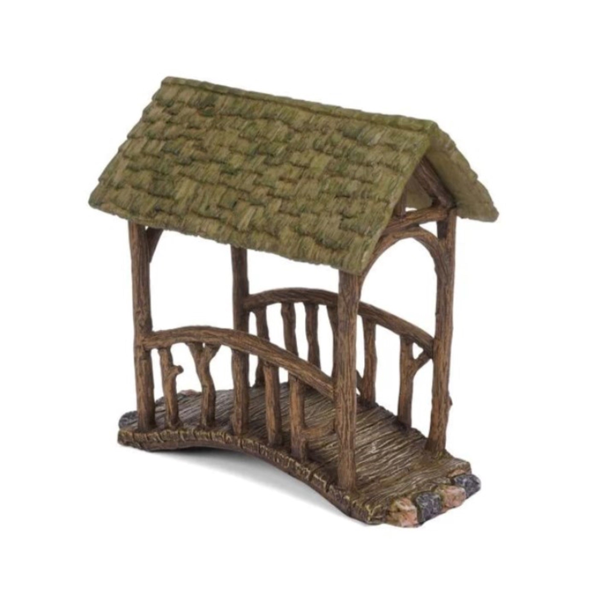 Marshall Home & Garden Fairy Garden Woodland Knoll Collection, Covered Bridge