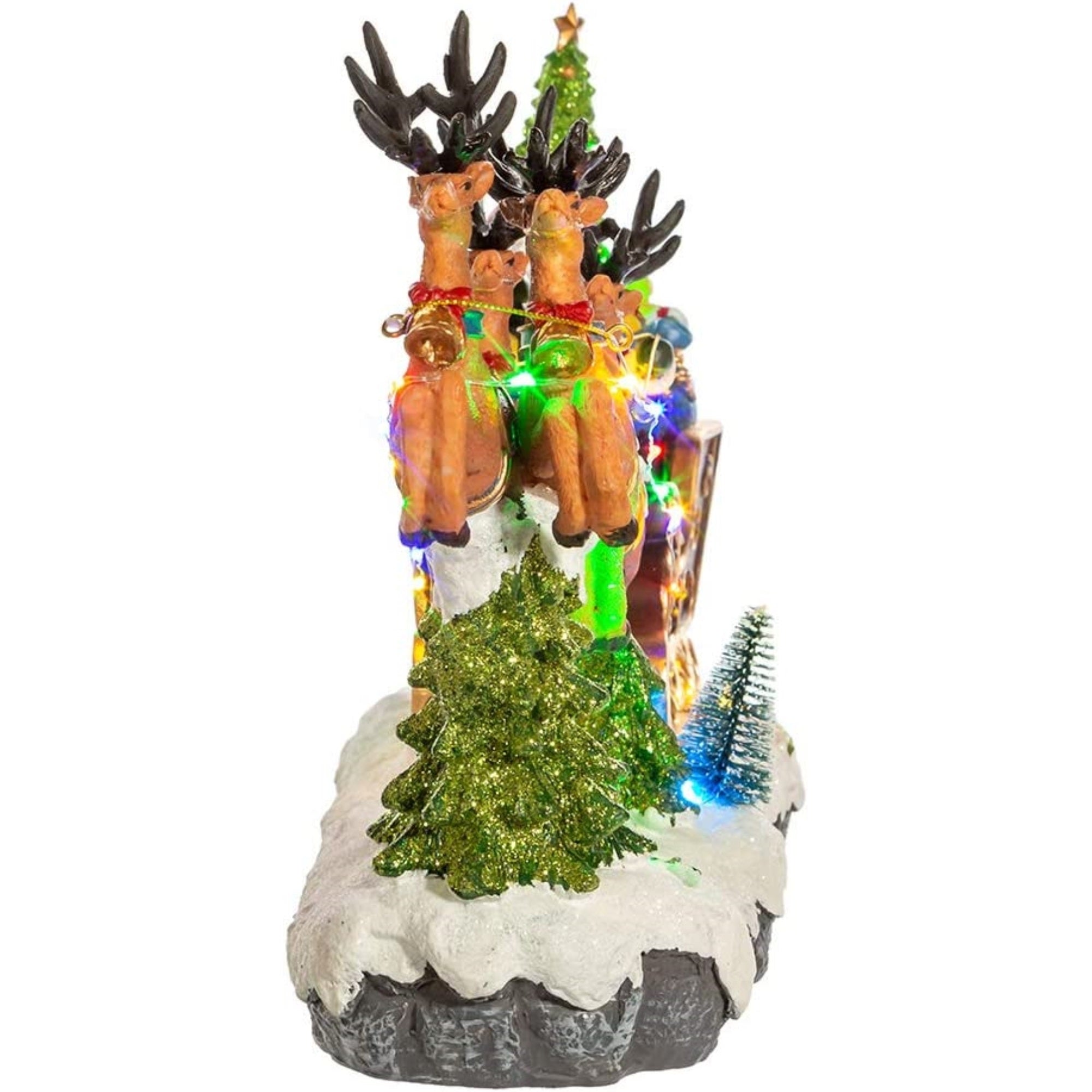 Kurt S. Adler 8.7-Inch Battery-Operated LED Musical Santa and Sleigh Table Piece