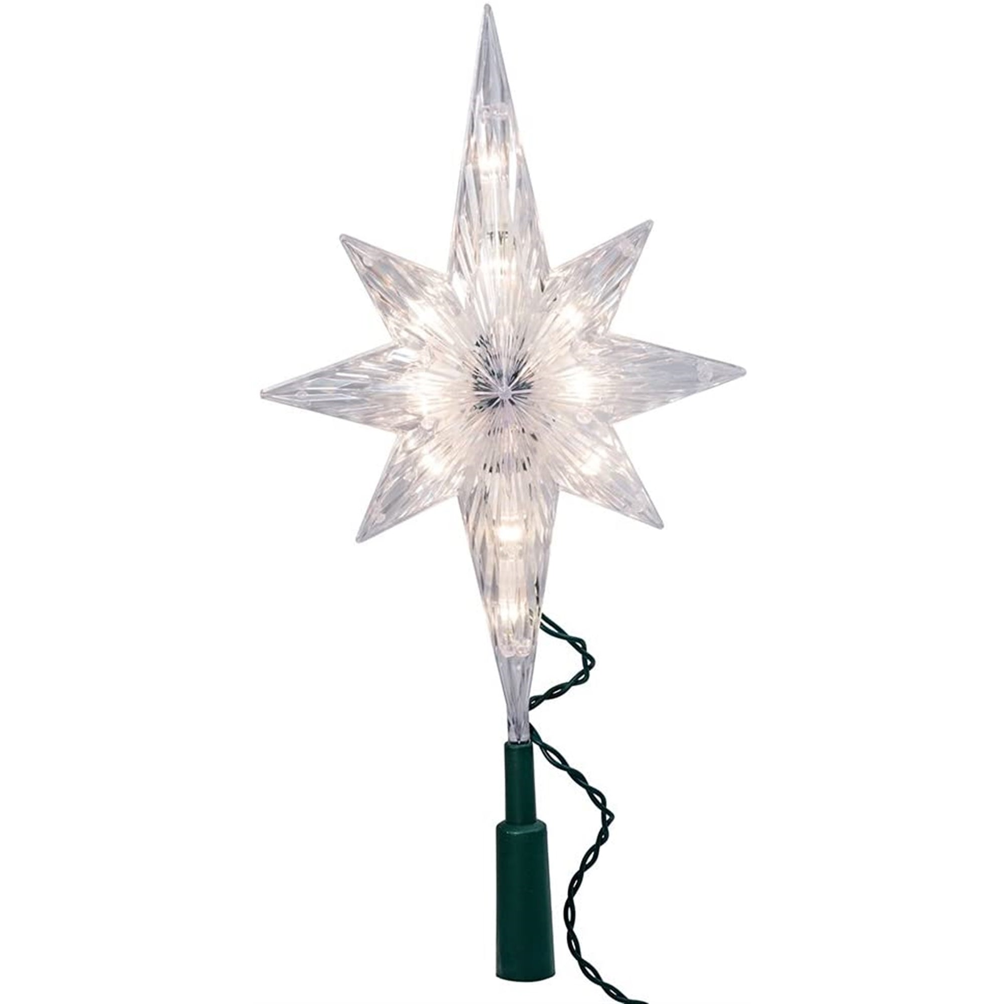 Kurt Adler 10 Light Indoor Bethlehem Star Lighted Treetop, 11.5"