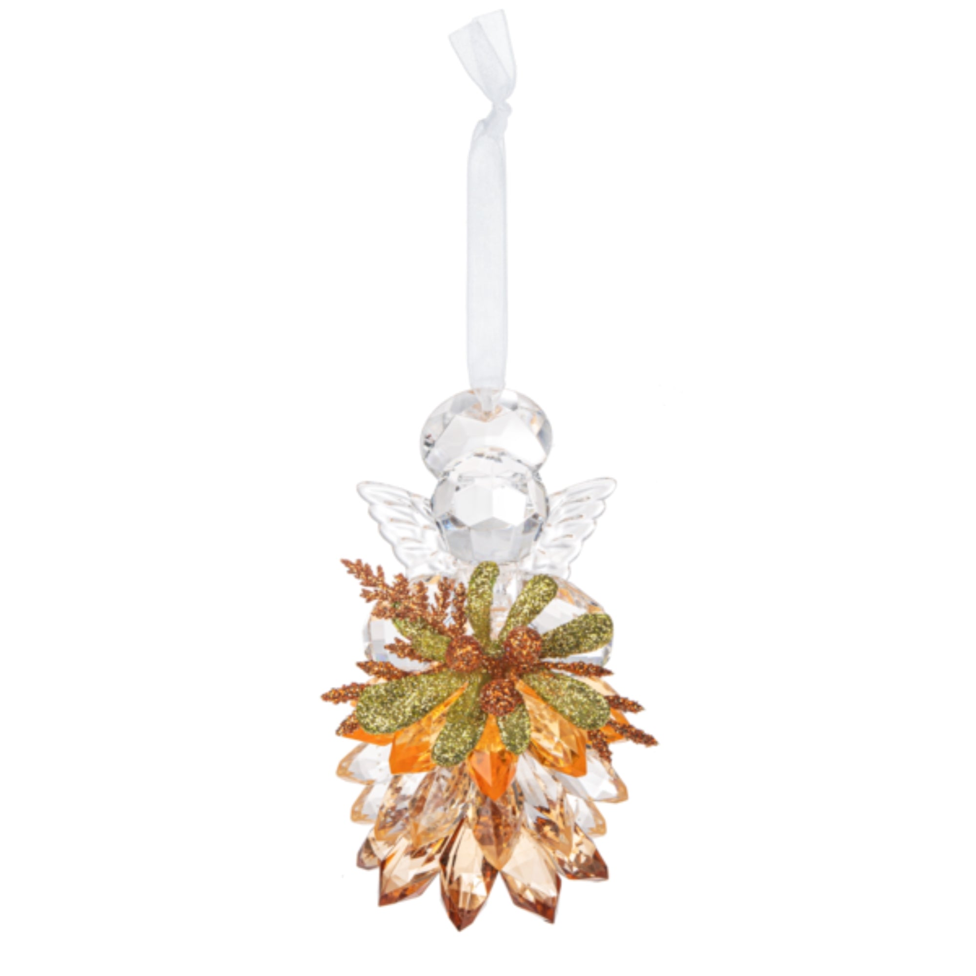 Ganz Krystal, Acrylic Ornament, Harvest Blessing, Cascade Skirt Angel