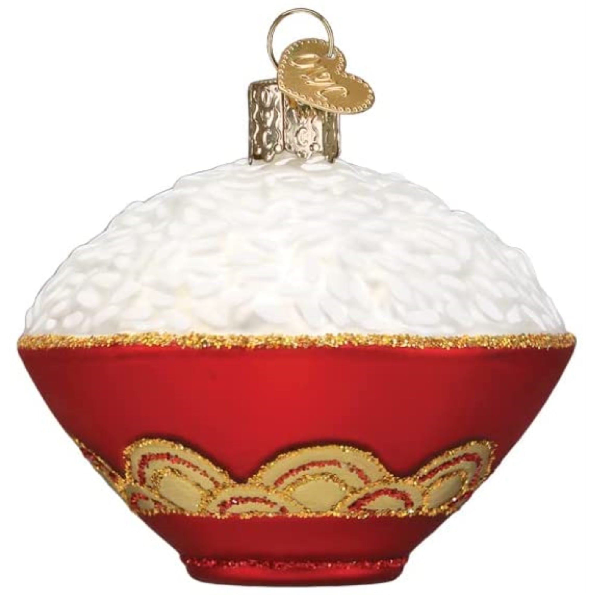 Old World Christmas Glass Blown Tree Ornament, Bowl of Rice