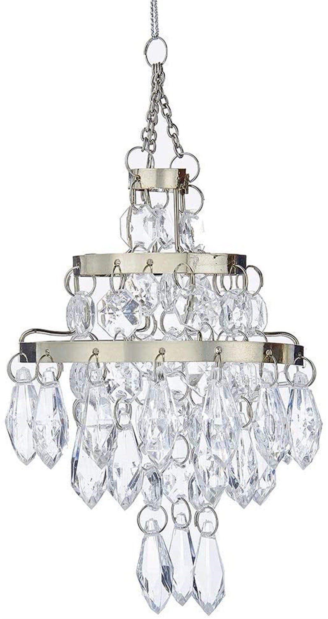 Kurt Adler Clear Bead Chandelier Ornament, 2.75"