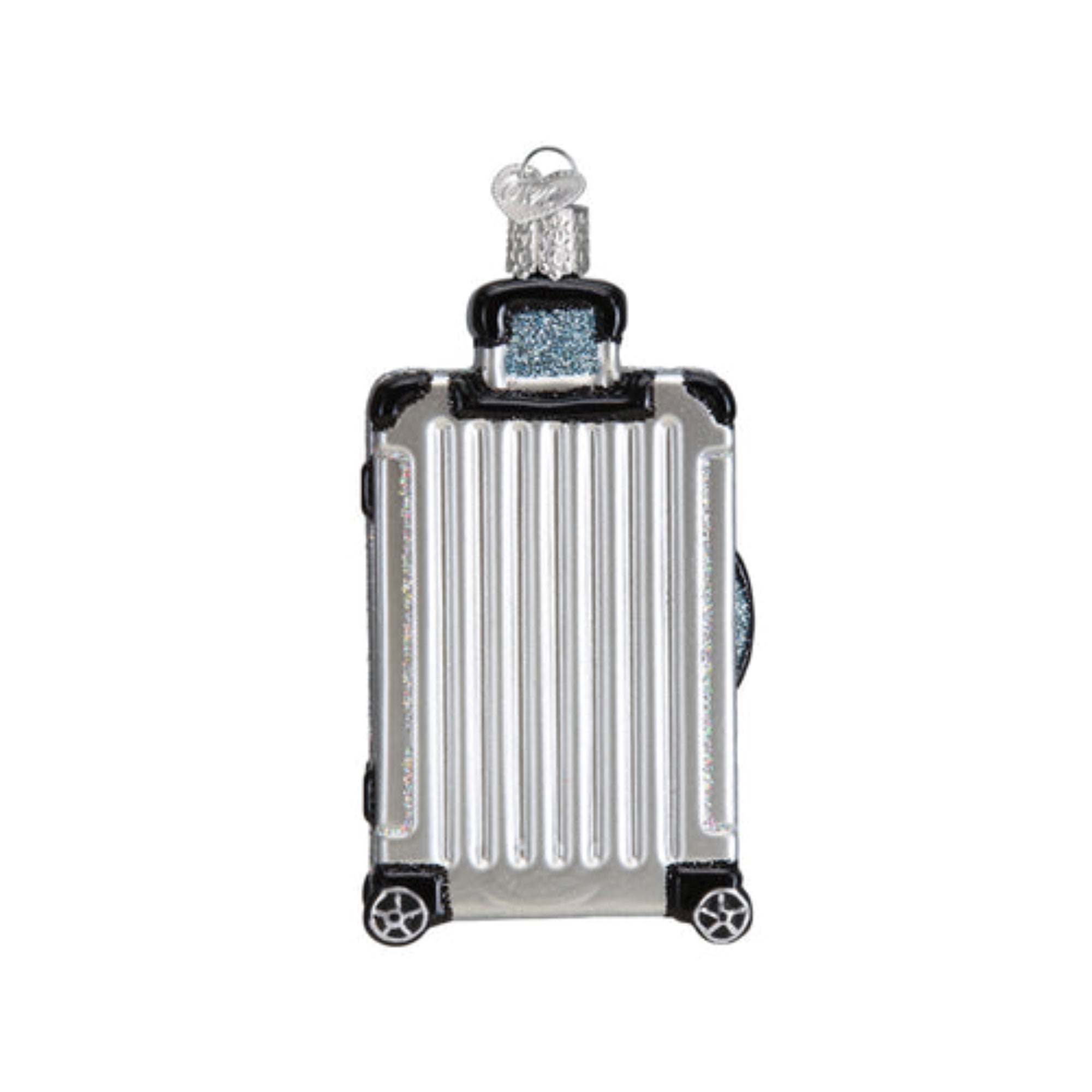 Old World Christmas Rolling Suitcase Blown Glass Holiday Ornament For Tree