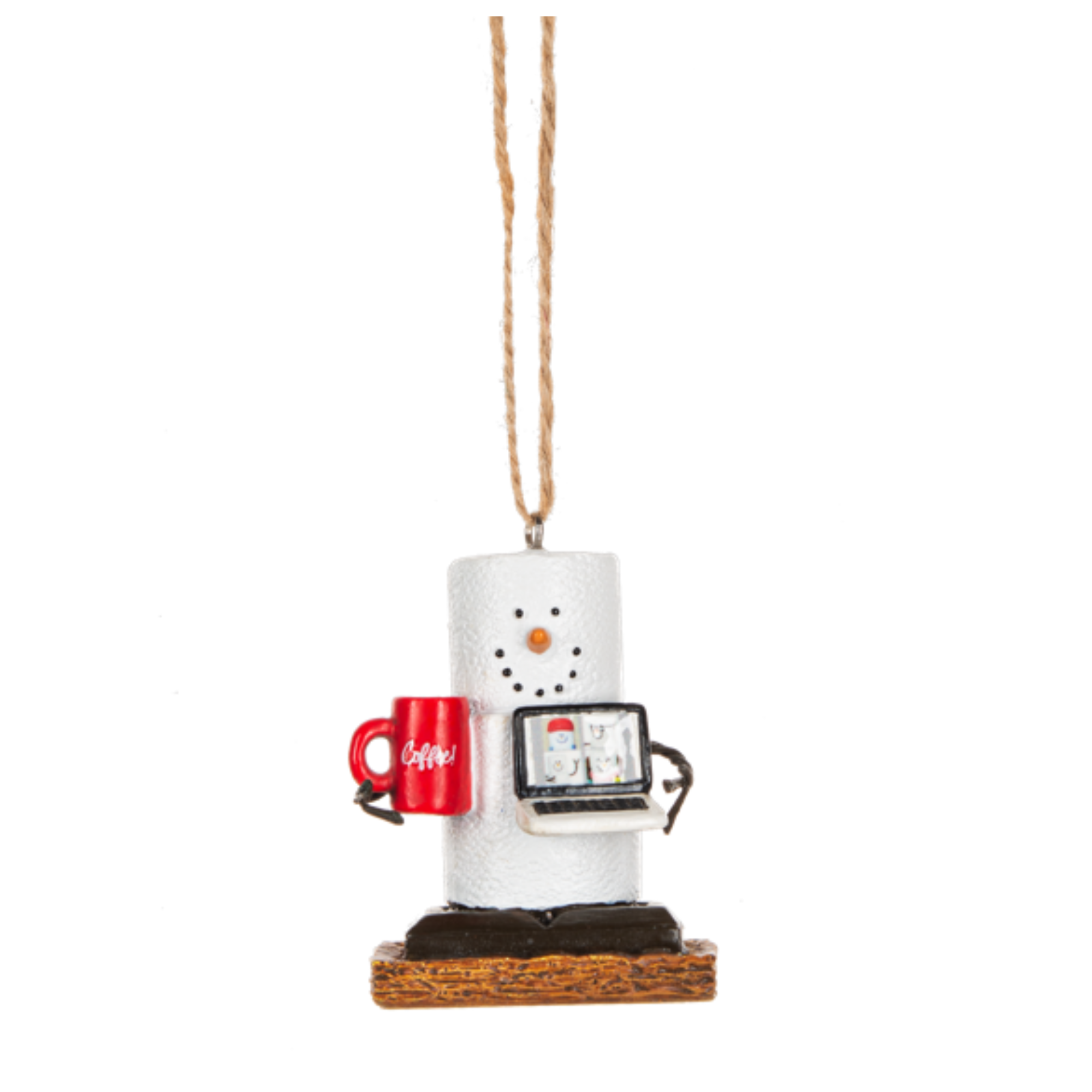 Ganz Smores Chat Online Snowman Plastic Holiday Christmas Ornament
