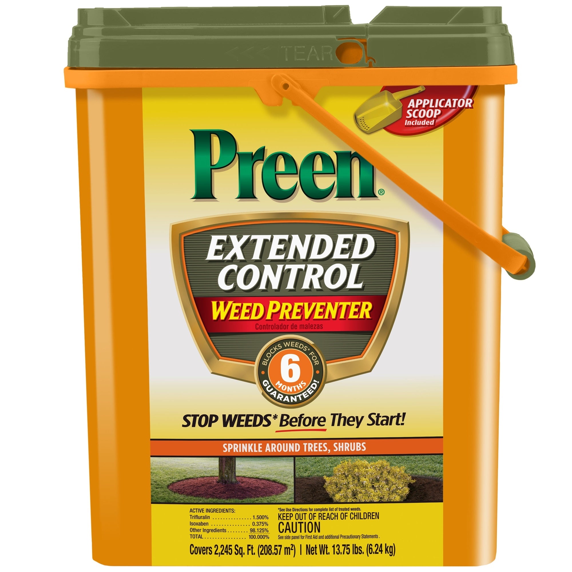 Preen Extended Control Weed Preventer, 13.75 lbs, Covers 2,245 SqFt