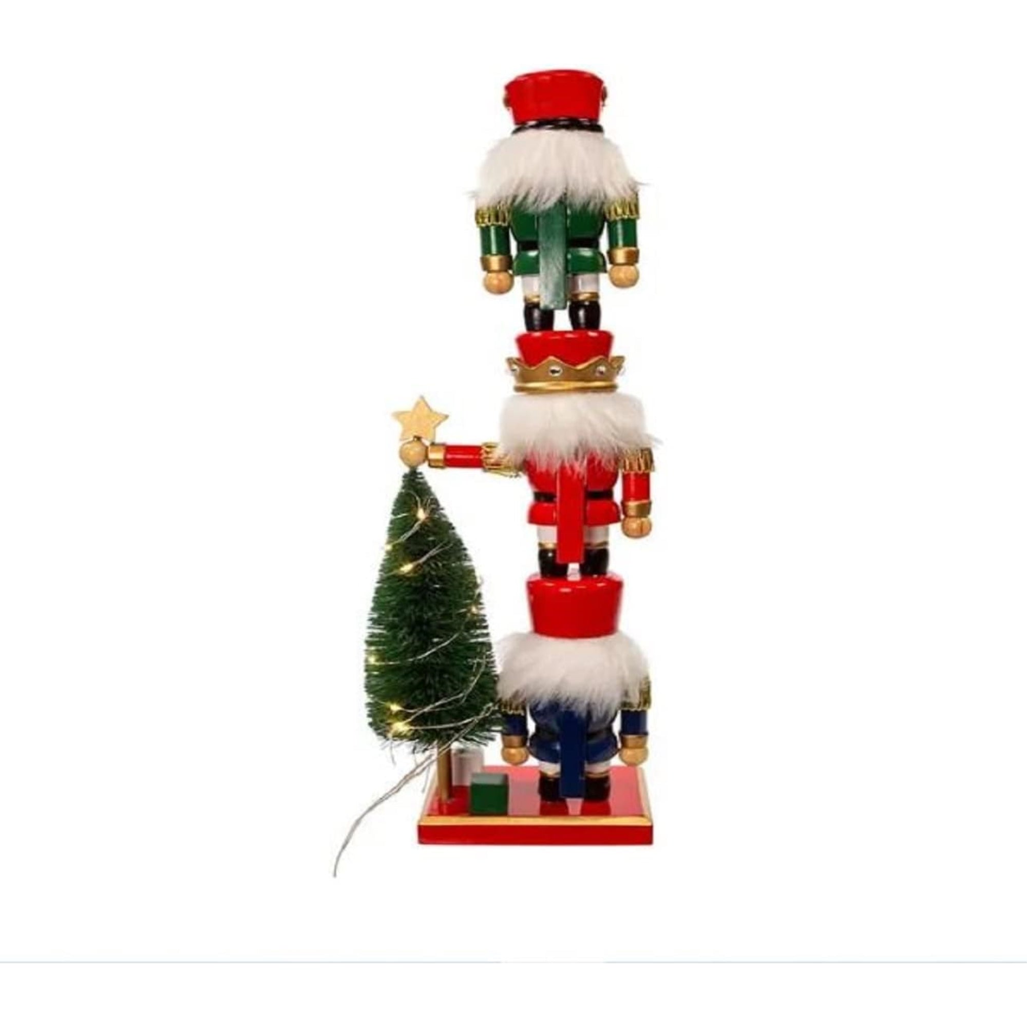 Kurt Adler Battery Operated Nutcracker with Light Up Tree, 18"