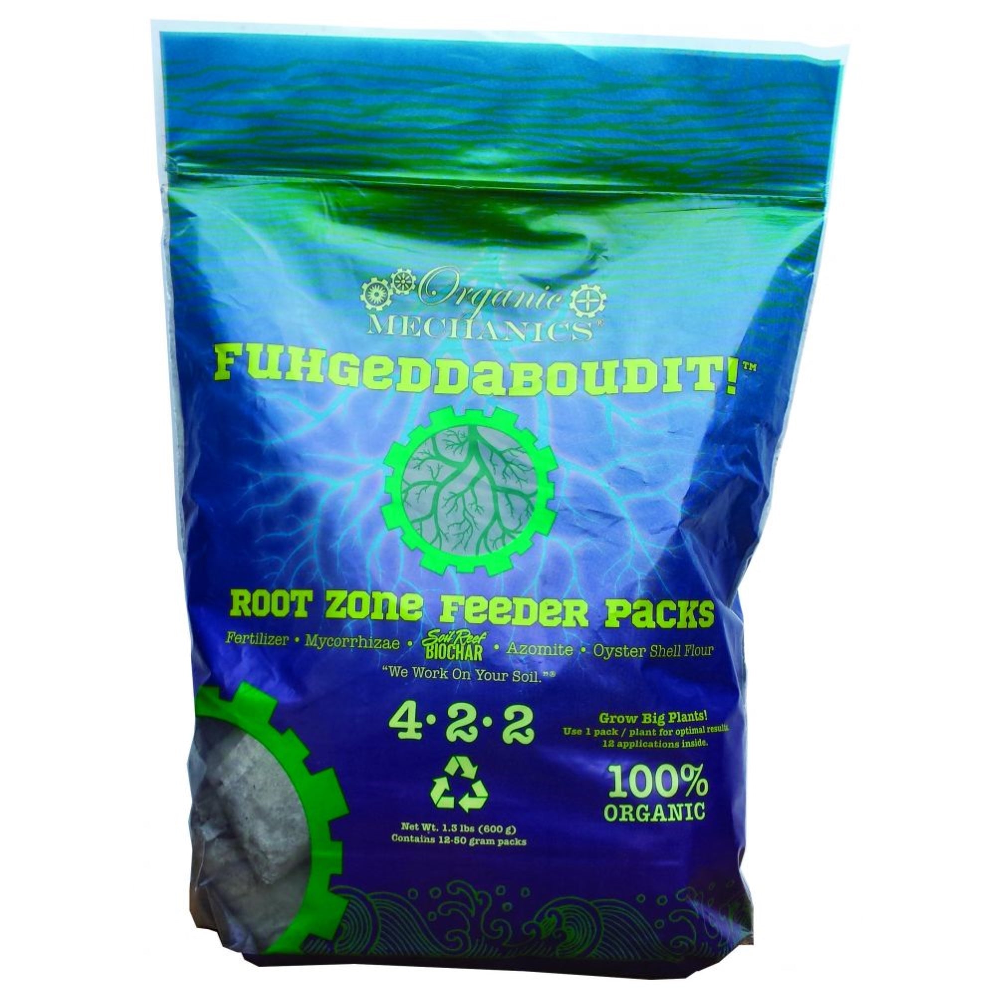 Organic Mechanics 4-2-2  Fuhgeddaboutit! Root Zone Feeder Packs (Pack of 12)