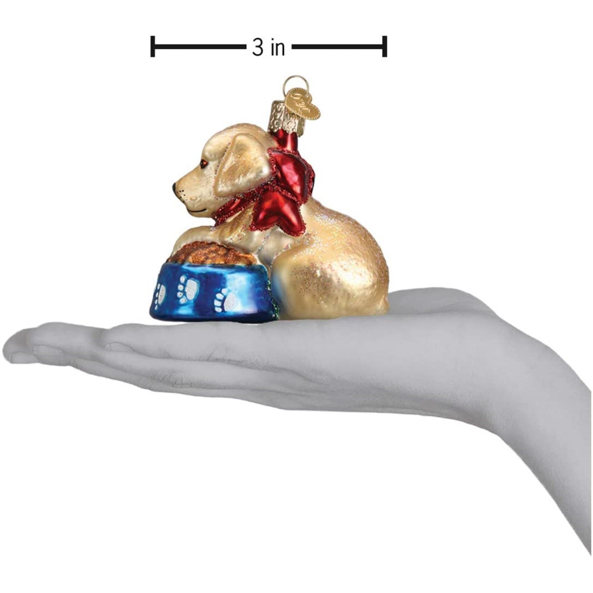 Old World Christmas Glass Blown Ornament Labrador Pup
