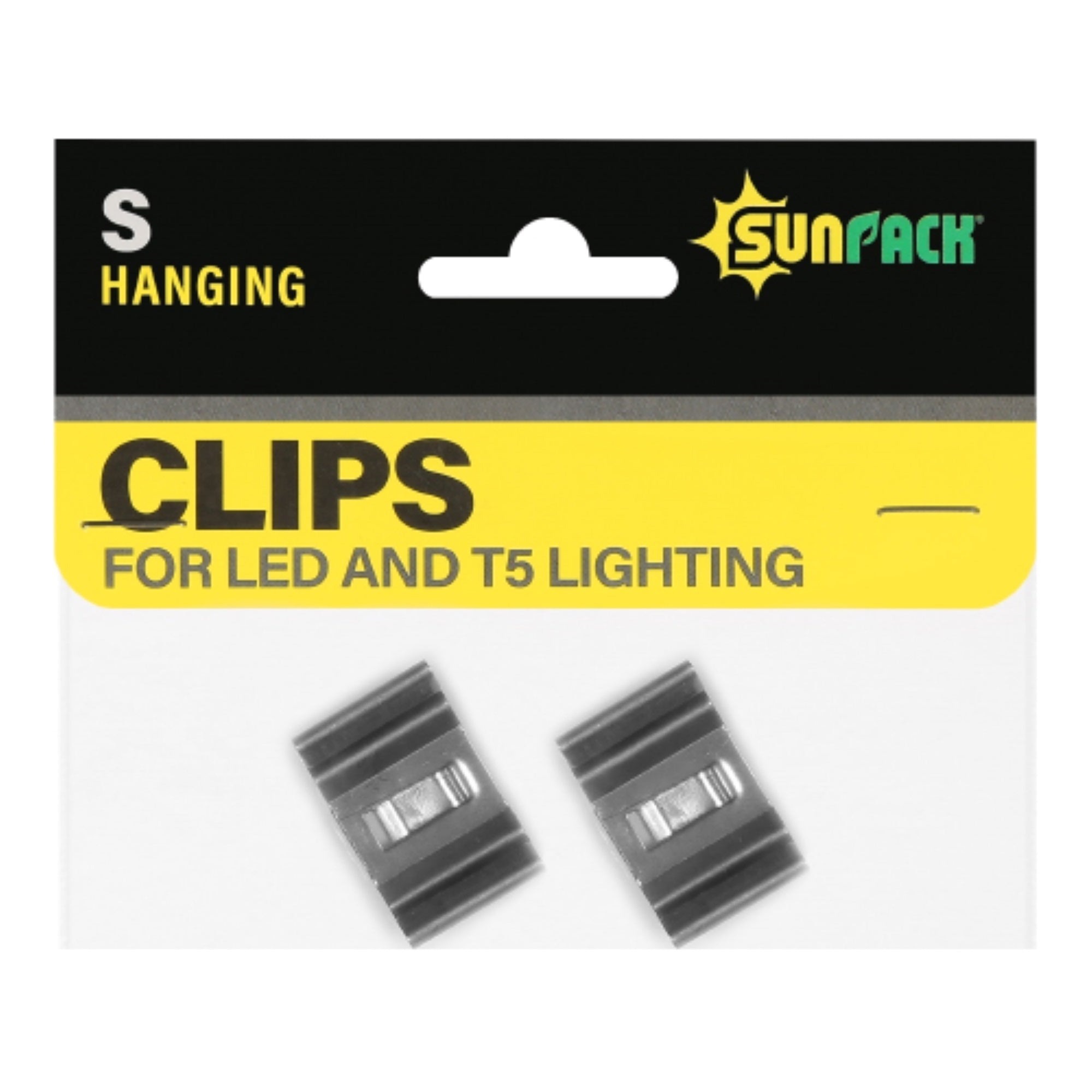 SunPack Hanging Metal S Clips for LED and T5HO Lighting, 2 Clips Per Pack