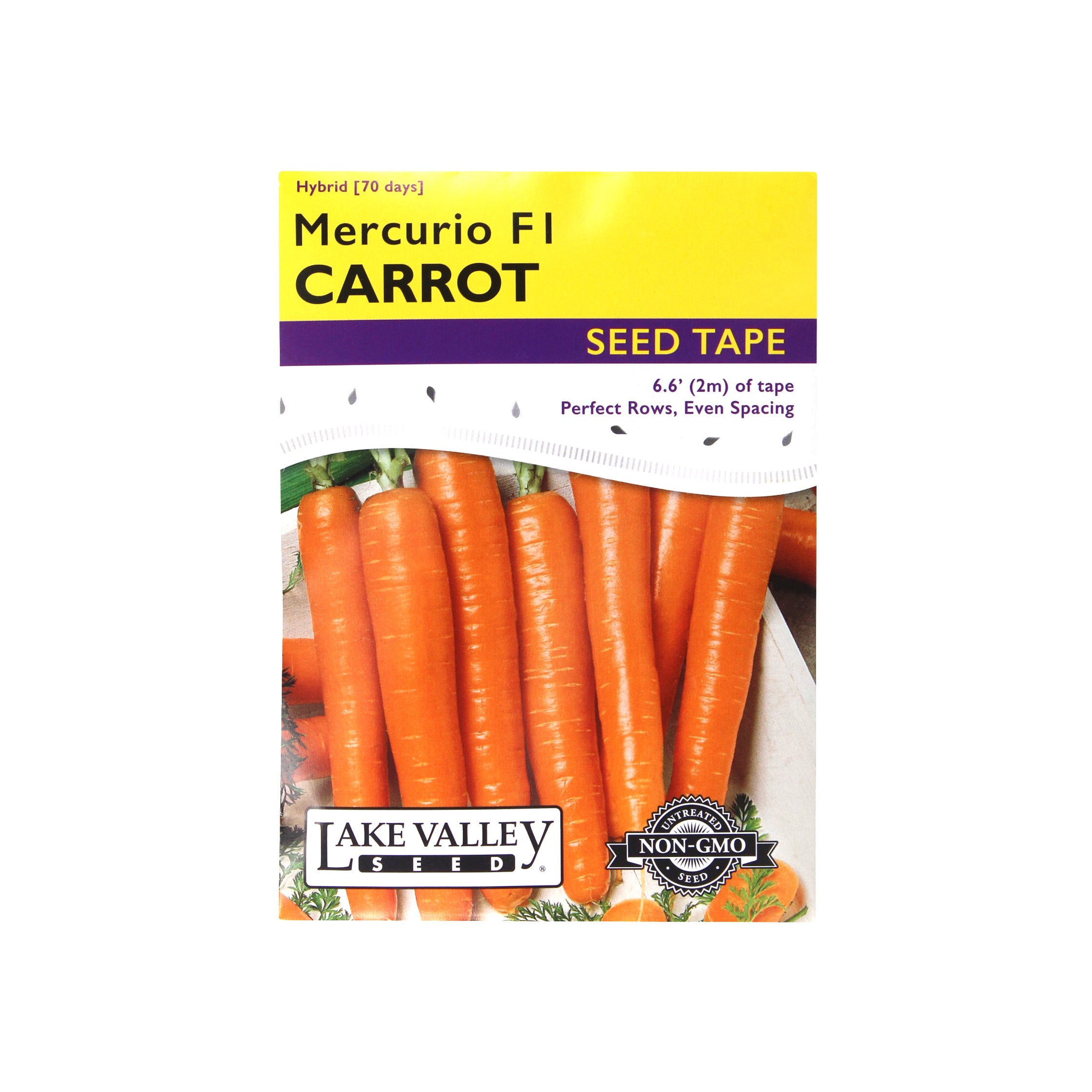 Lake Valley Seed Mercurio F1 Carrot w/ 2m Seed Tape