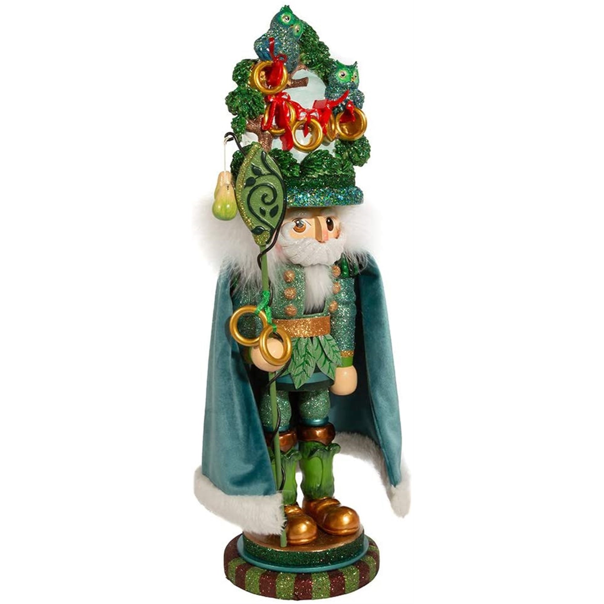 Kurt Adler Hollywood Nutcrackers, Twelve Days Of Christmas Series, 5th in the Series, Five Golden Rings Nutcracker, 17.5"