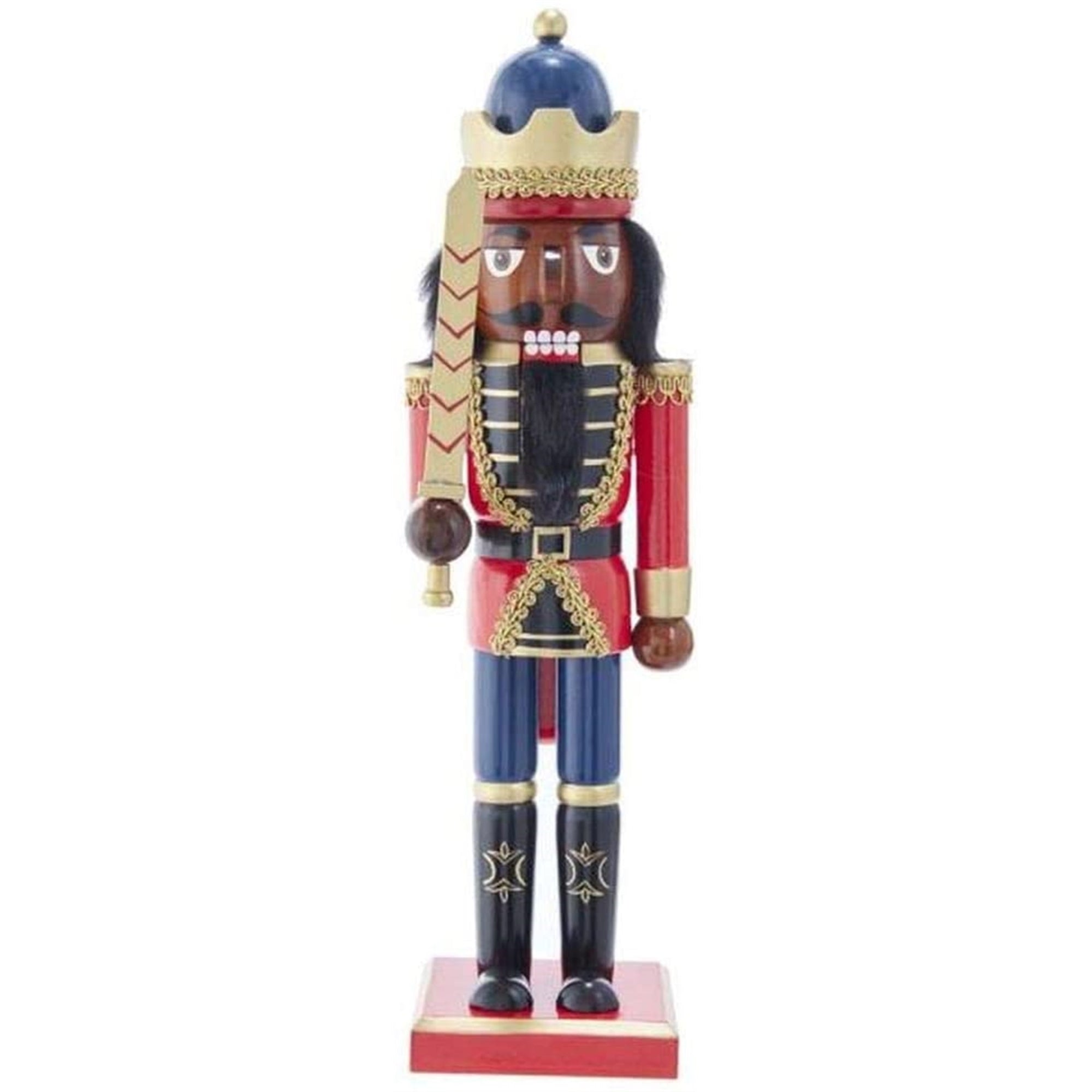 Kurt Adler Nutcracker Collection, African American King with Sword Nutcracker, 14"