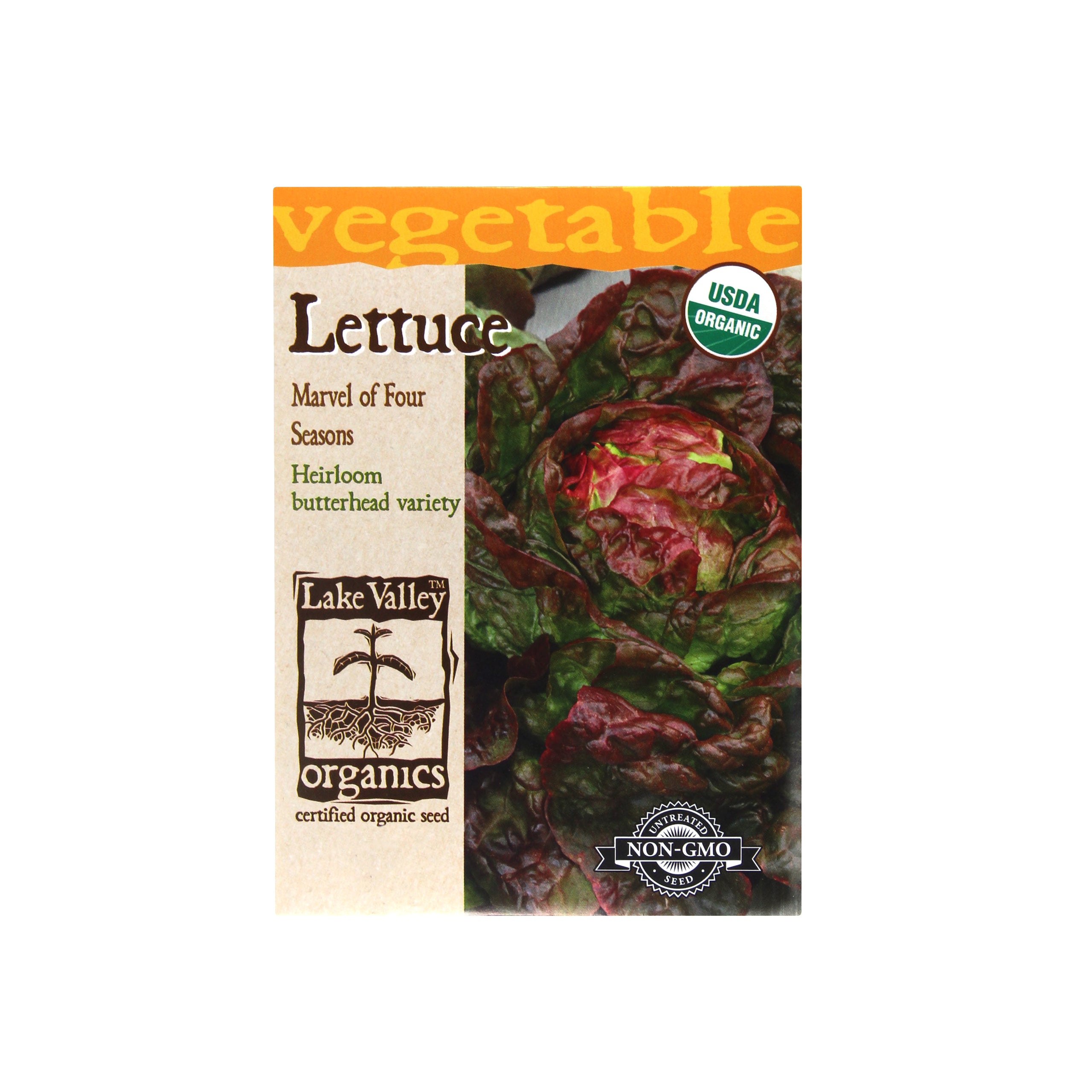 Lake Valley Seed Lettuce Organic Marvel of 4 Season Vegetable Seeds