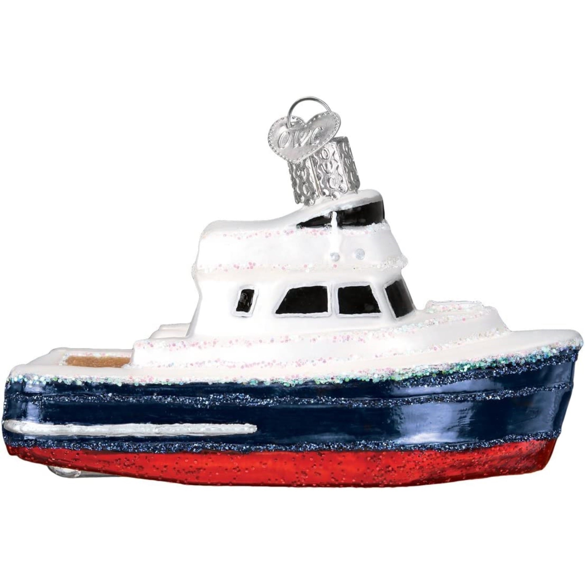 Old World Christmas Charter Boat Glass Blown Ornament