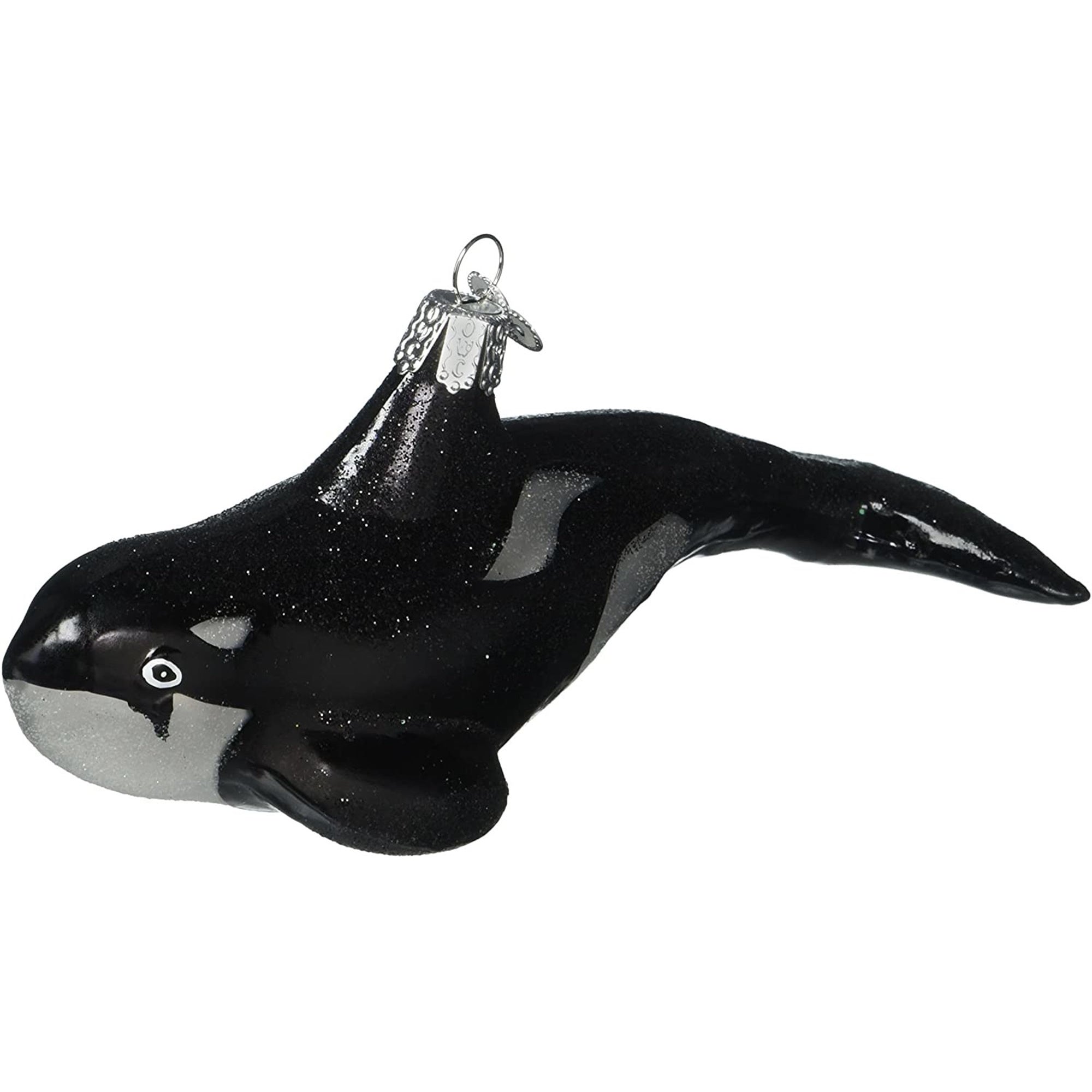 Old World Christmas Glass Blown Orca Whale Ornament