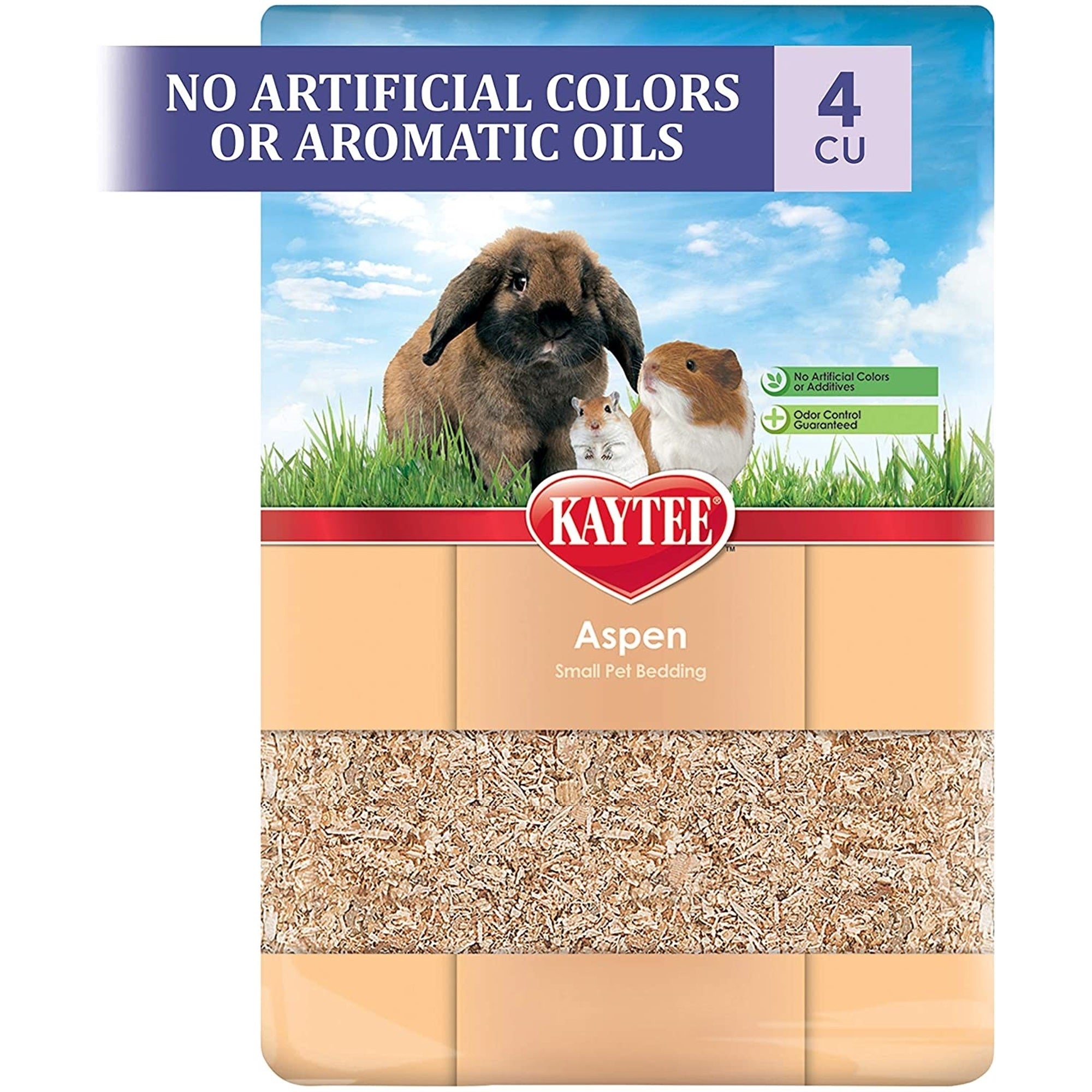 Kaytee All Natural Aspen Small Pet Bedding, 2 CF (expands to 4 CF)