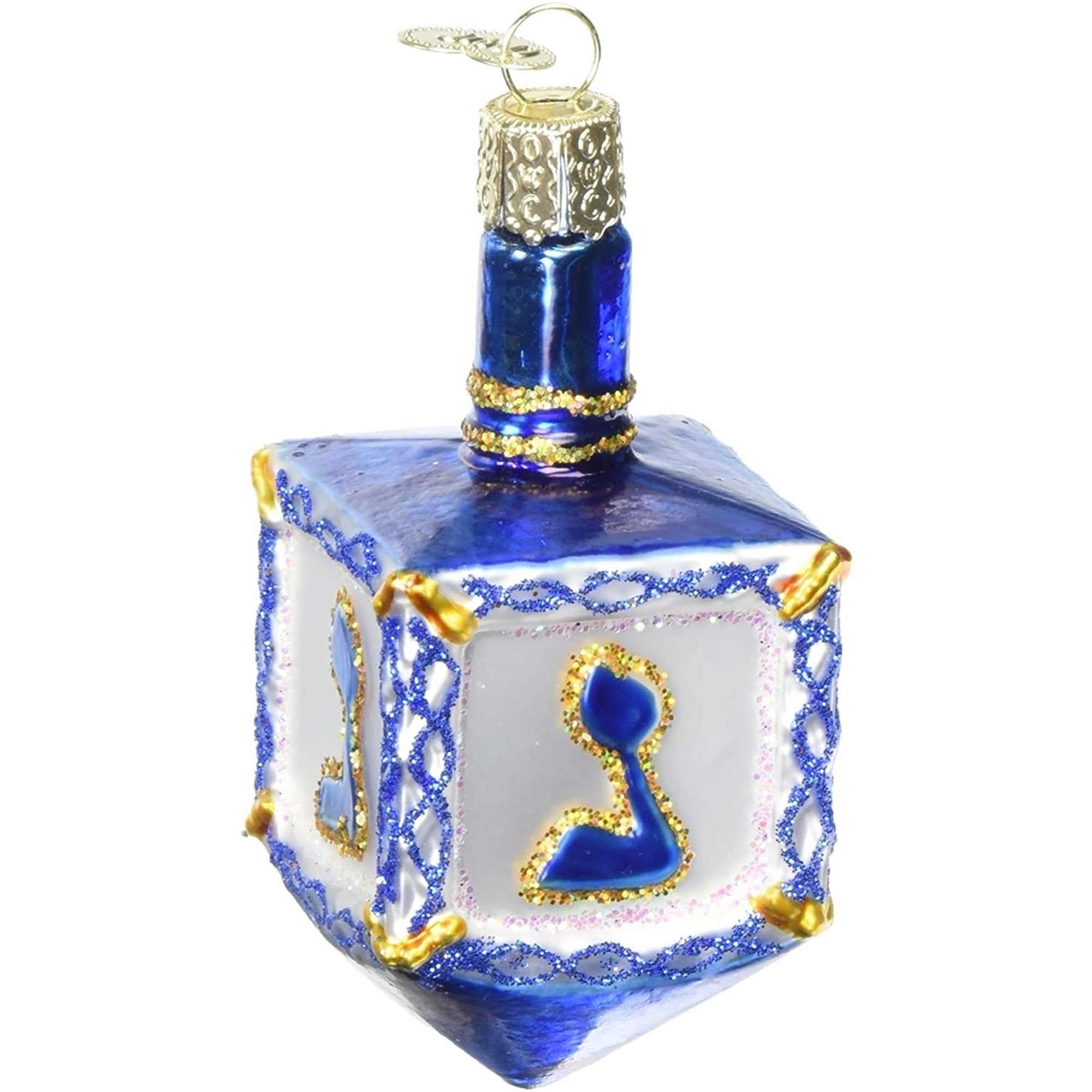 Old World Christmas Ornaments: Hanukkah Glass Blown Ornaments for Christmas Tree