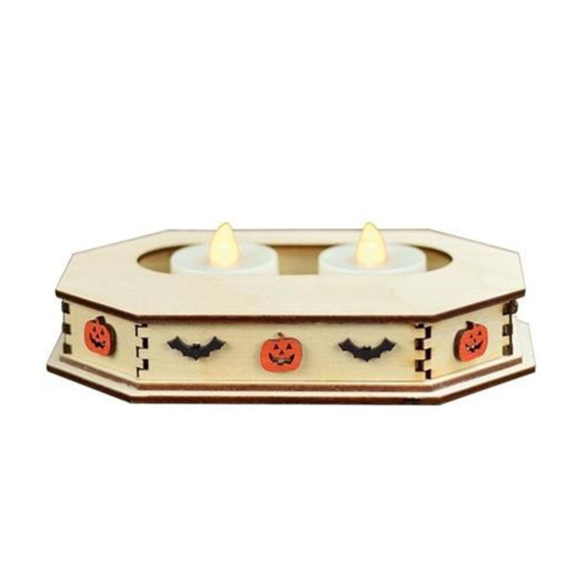 Old World Ginger Cottages Spooky Tealight Display, Multi