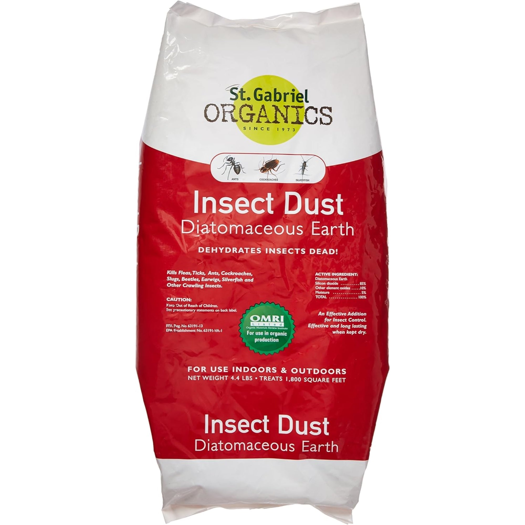 St. Gabriel Organics All Natural Indoor/Outdoor Insect Dust Repellent, 4.4lb Bag