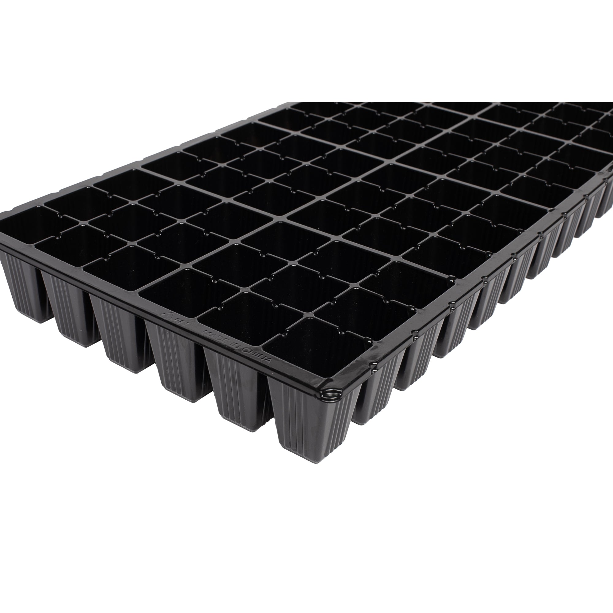 Sunpack 21"x11" 72-Cell Extra Strength Square Insert, for Greenhouses, Gardening, and Seedlings, Black, Fits 10"x20" Trays