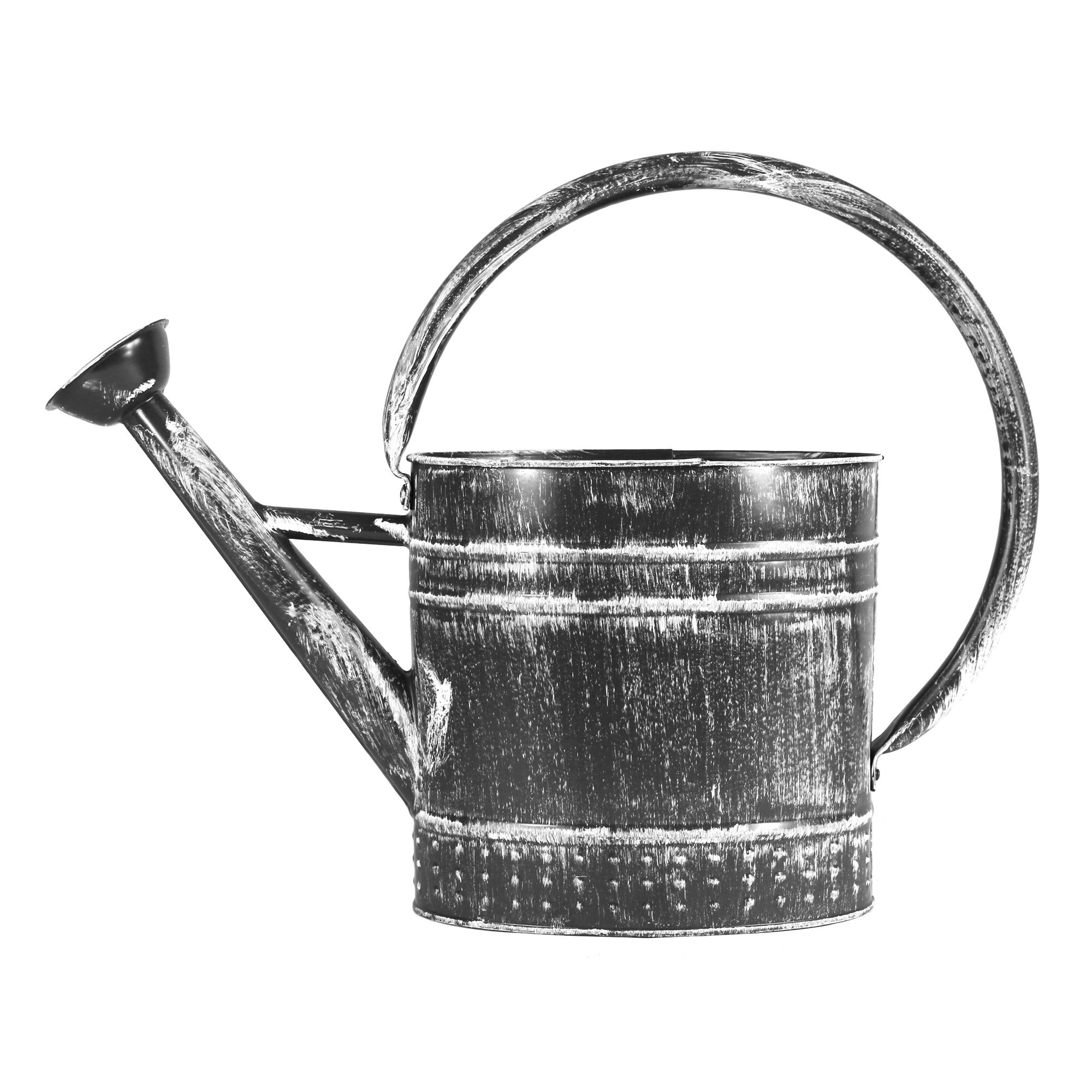 Gardener Select Metal Oval Watering Can, Antique Black, 3.5L (0.92 gallons)