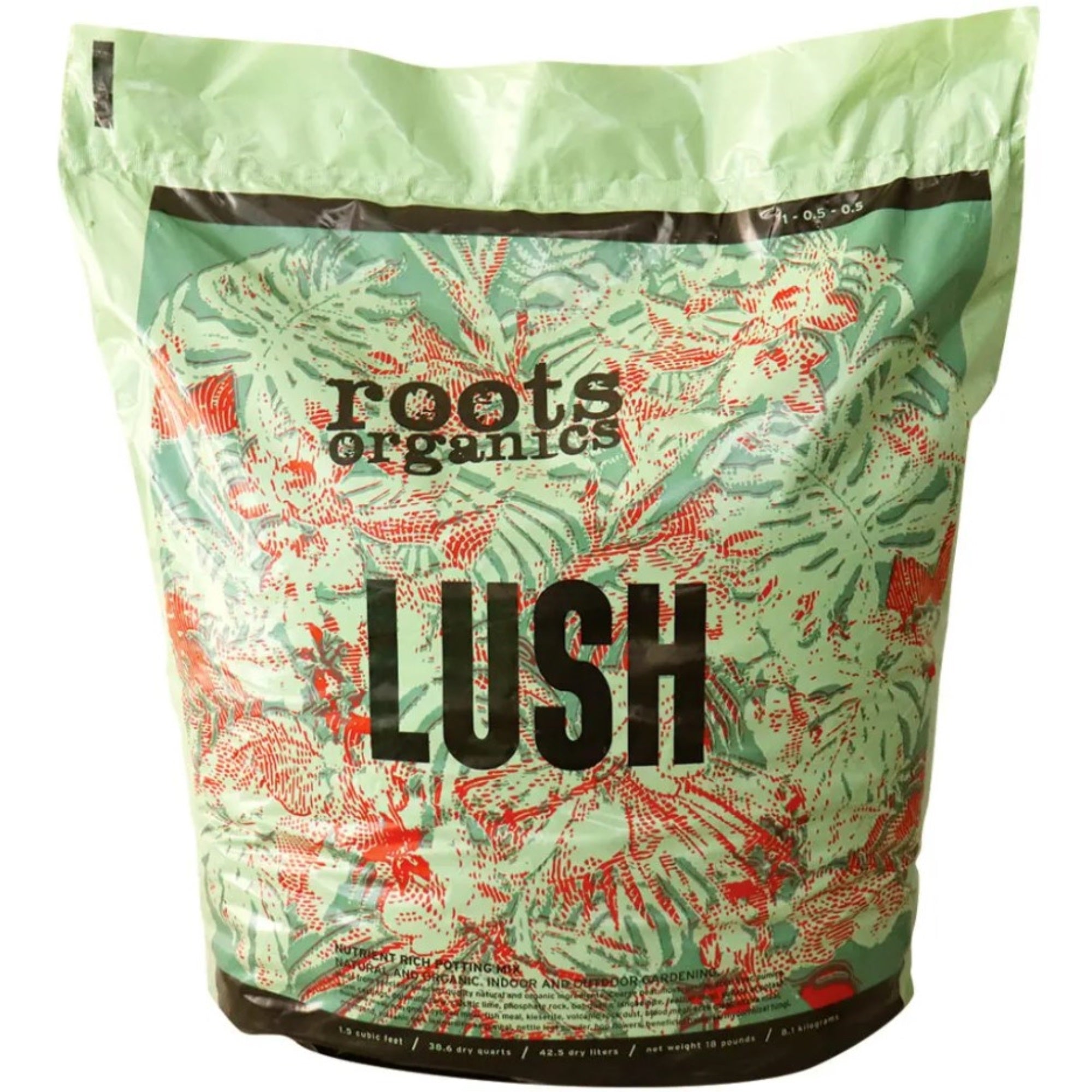 Roots Organics Lush Potting Garden Soil, 1.5 Cubic Foot Bag